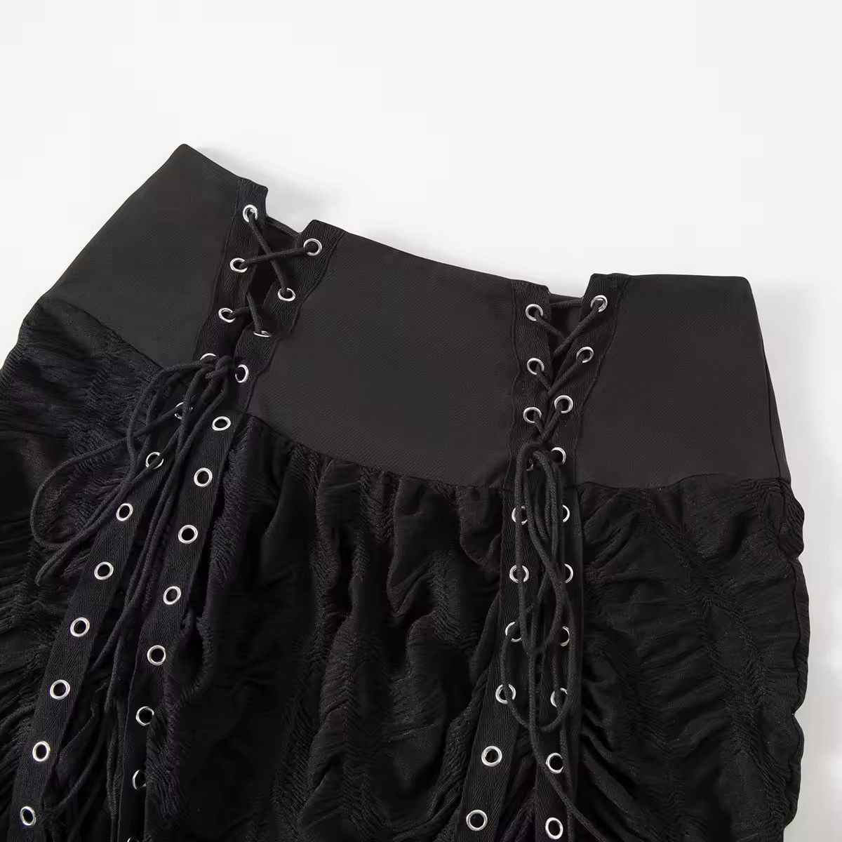 Other Y2k Gothic Punk Bandage Mesh Patchwork Irregular Maxi Skirt Size 29" - 7 Thumbnail