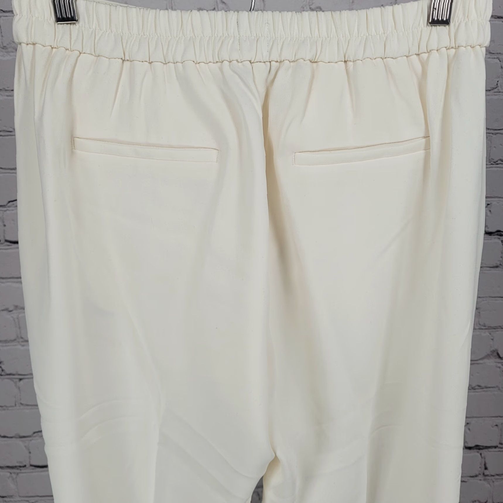 J.Crew J.Crew Ivory Jamie Pant Mid Rise Pull On Lightweight Tapered Ankle 4 (28x27) Womens Pants Size 27" / US 4 / IT 40 - 7 Thumbnail