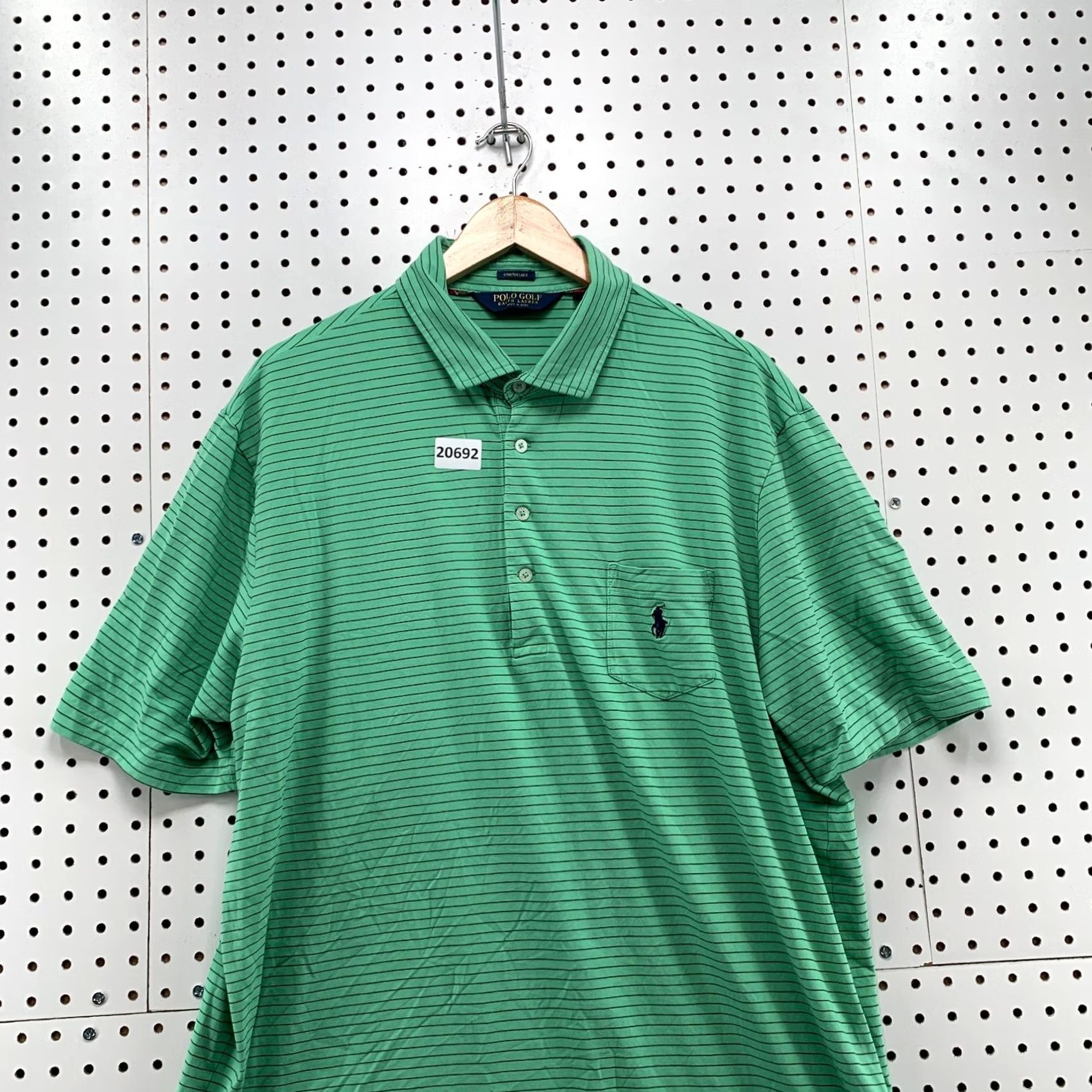Ralph Lauren Polo Golf Ralph Lauren Shirt Men XL Stretch Lisle Green Stripe Pocket Pony Size US XL / EU 56 / 4 - 5 Thumbnail