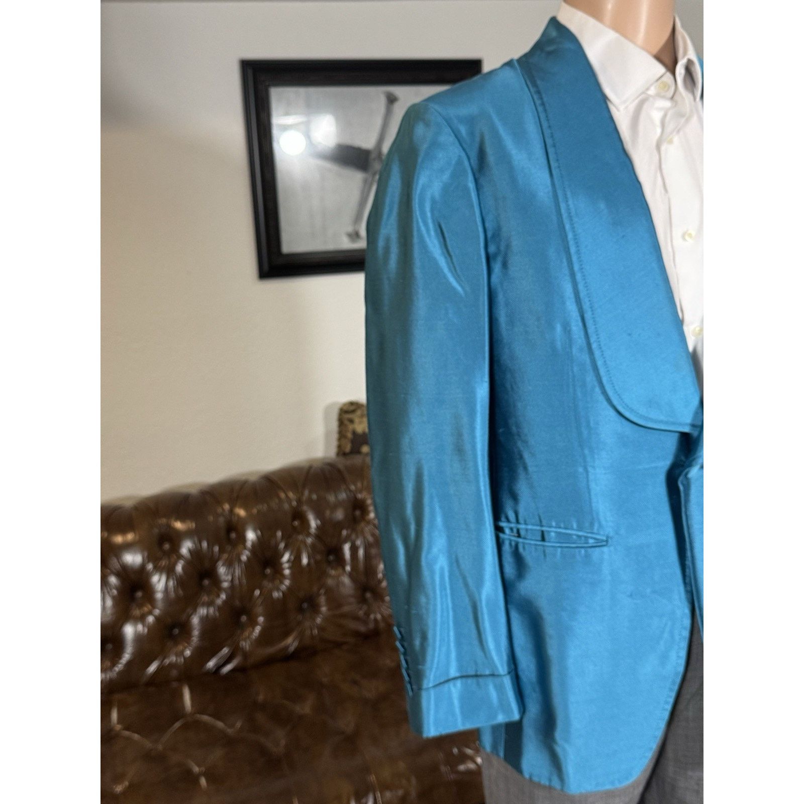 Tom Ford Tom Ford Turqouise Tuxedo Dinner Jacket 48R 38R 32x32 Pants Size 38R - 5 Thumbnail
