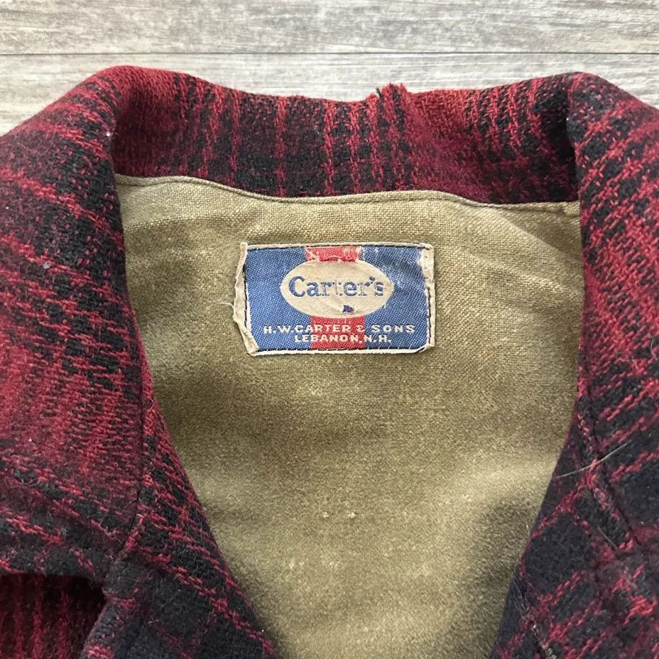 Other Vintage 30s Carter & Sons Wool Plaid Mackinaw Hunting Jacket Size US L / EU 52-54 / 3 - 4 Thumbnail
