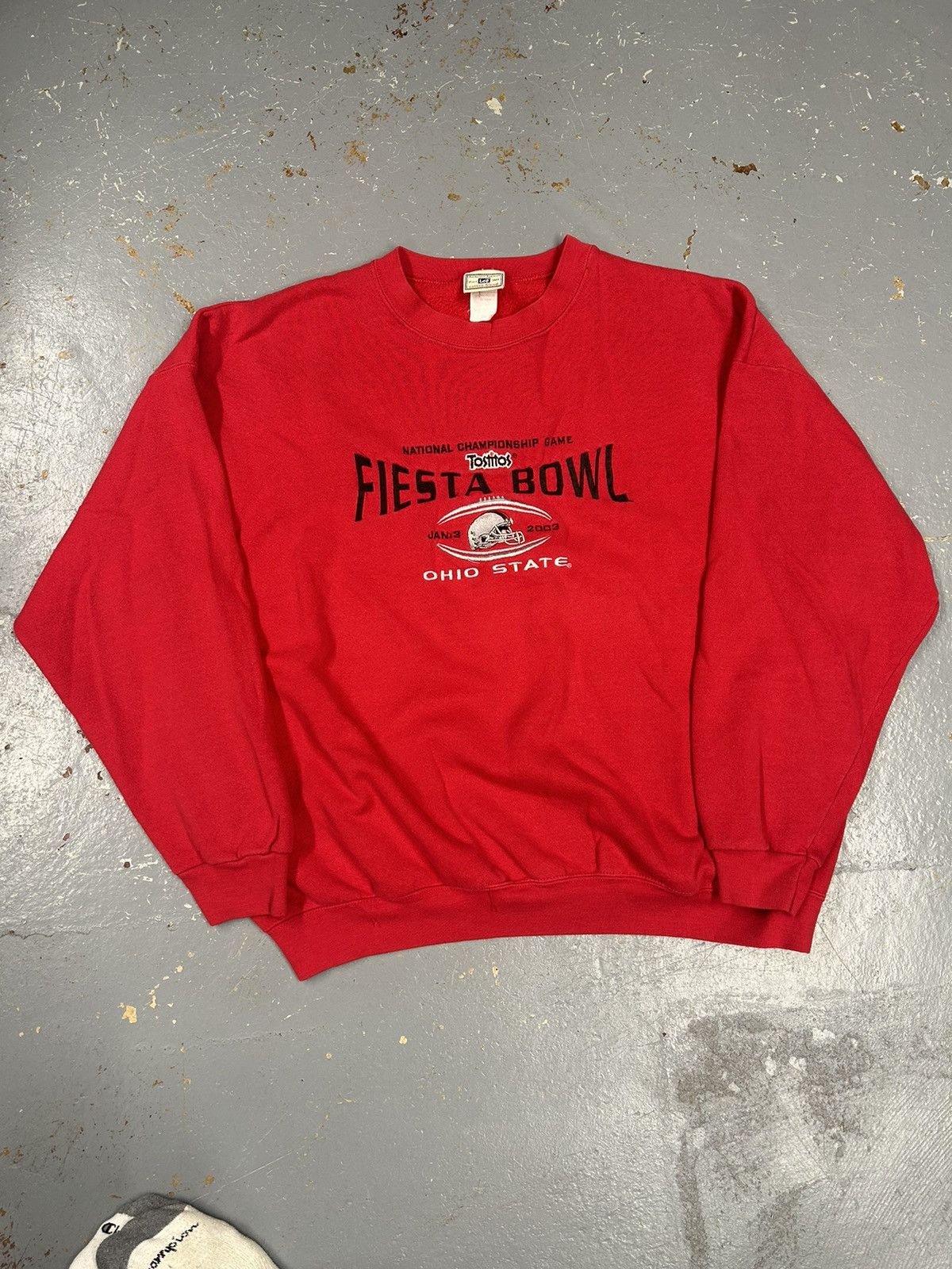 Vintage Crazy Vintage Y2K Ohio State Fiesta Bowl Red Boxy Crewneck Size US XXL / EU 58 / 5 - 1 Thumbnail