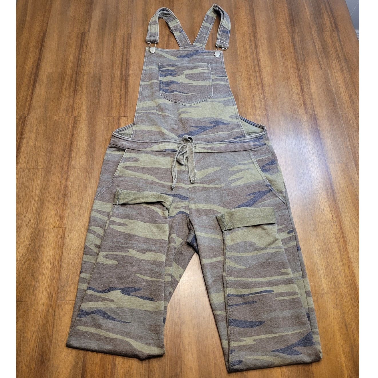 Z Supply Z SUPPLY Overalls XS Green Camo Stretch Knit Cuffed Size 30" / US 8 / IT 44 - 3 Thumbnail