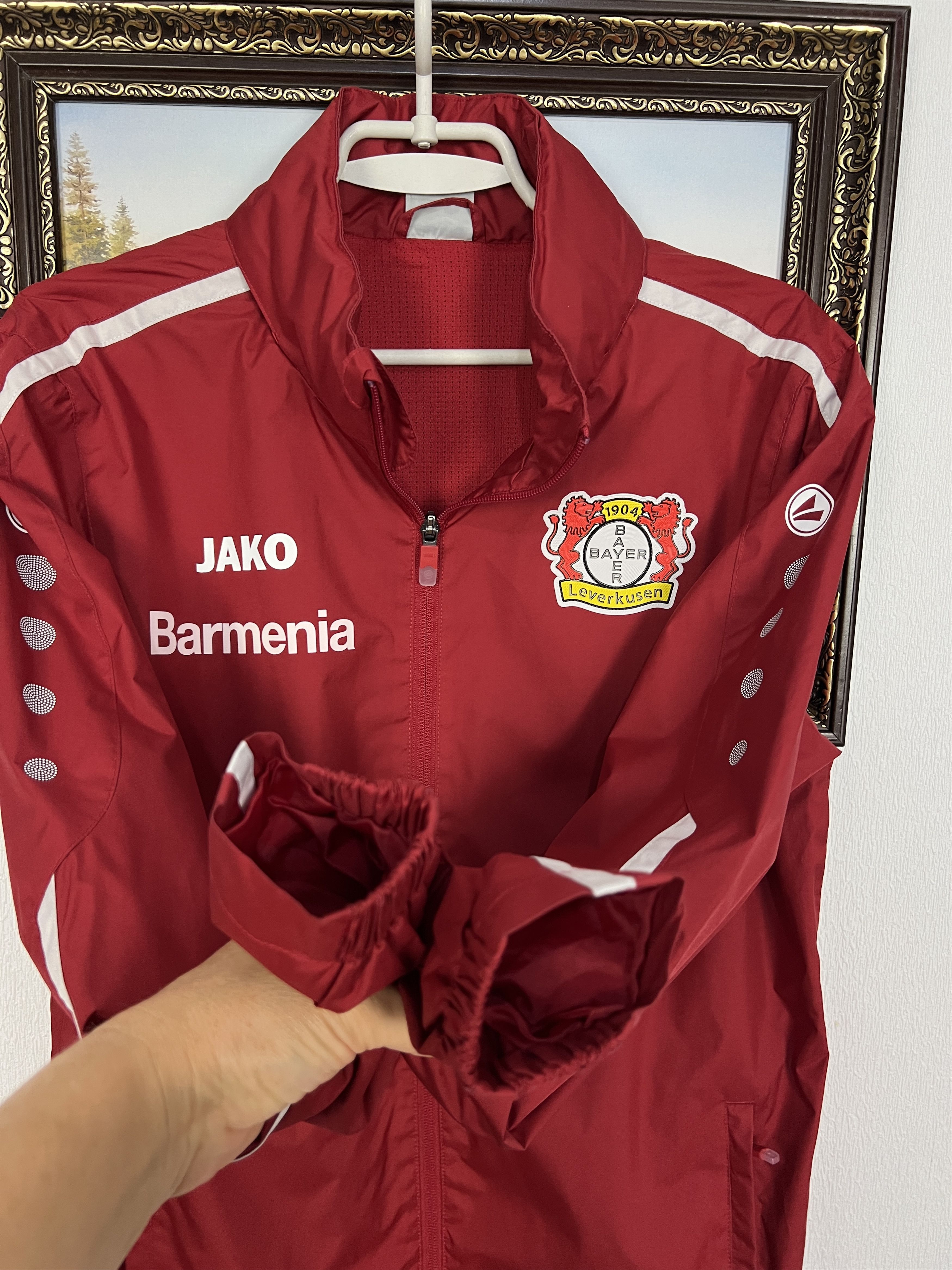 Vintage Jako Bayer 04 Leverkusen Football Jacket Soccer Track Top Size US S / EU 44-46 / 1 - 6 Thumbnail