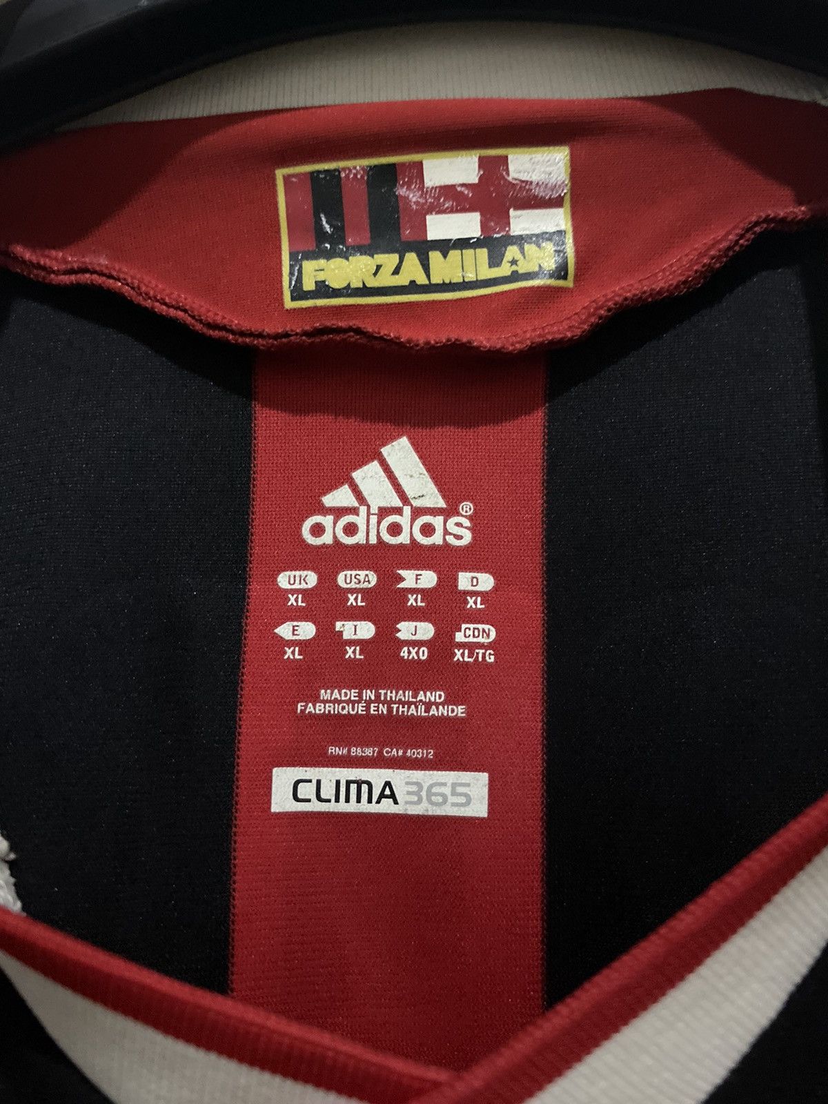 Adidas Maldini Sign In AC Milan 2009 Player Issue Soccer Jersey Size US XL / EU 56 / 4 - 11 Thumbnail