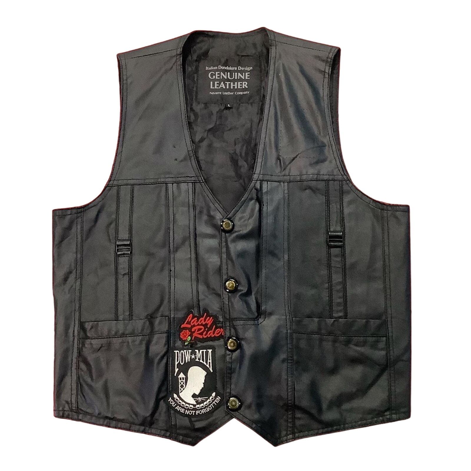 Other Italian Dondolore Design Genuine Leather "Lady Ride" Vest Size L / US 10 / IT 46 - 1 Thumbnail