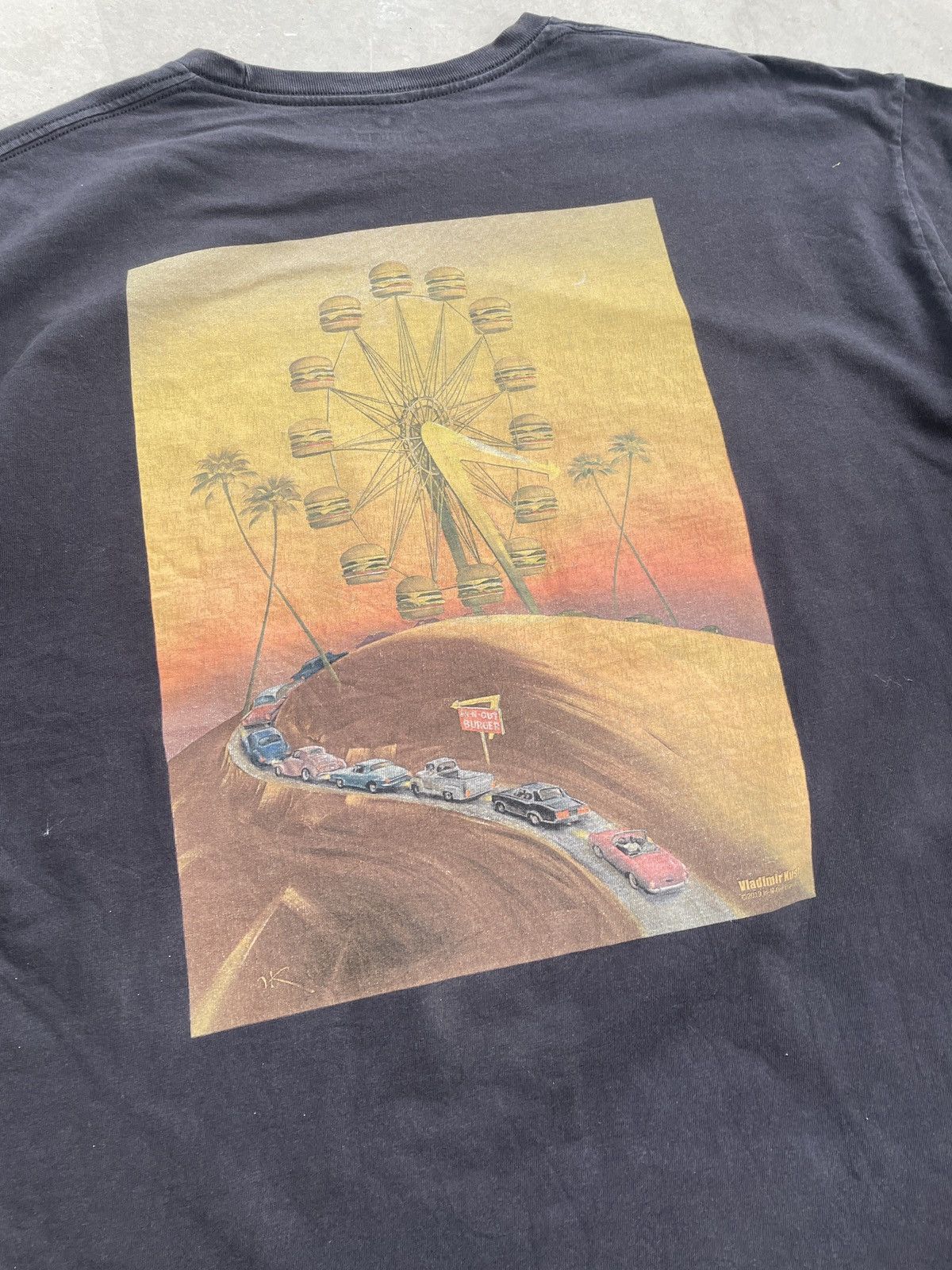 Designer IN OUT BURGER X VLADIMIR KUSH EYE OF BURGER TEE Size US XXL / EU 58 / 5 - 7 Thumbnail