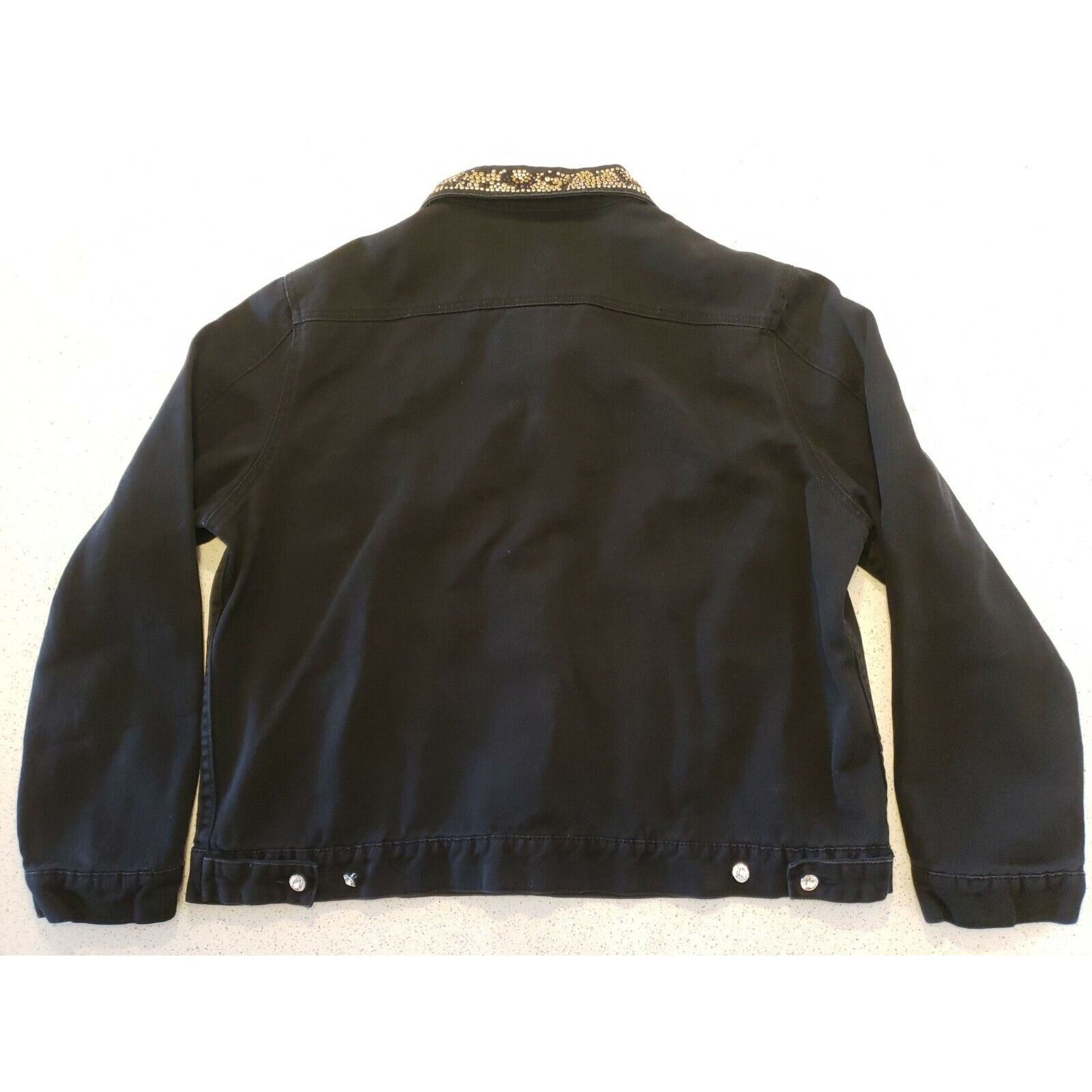 Vintage Christine Alexander Studded Jean Jacket Womens L Black Swaro Size L / US 10 / IT 46 - 8 Thumbnail