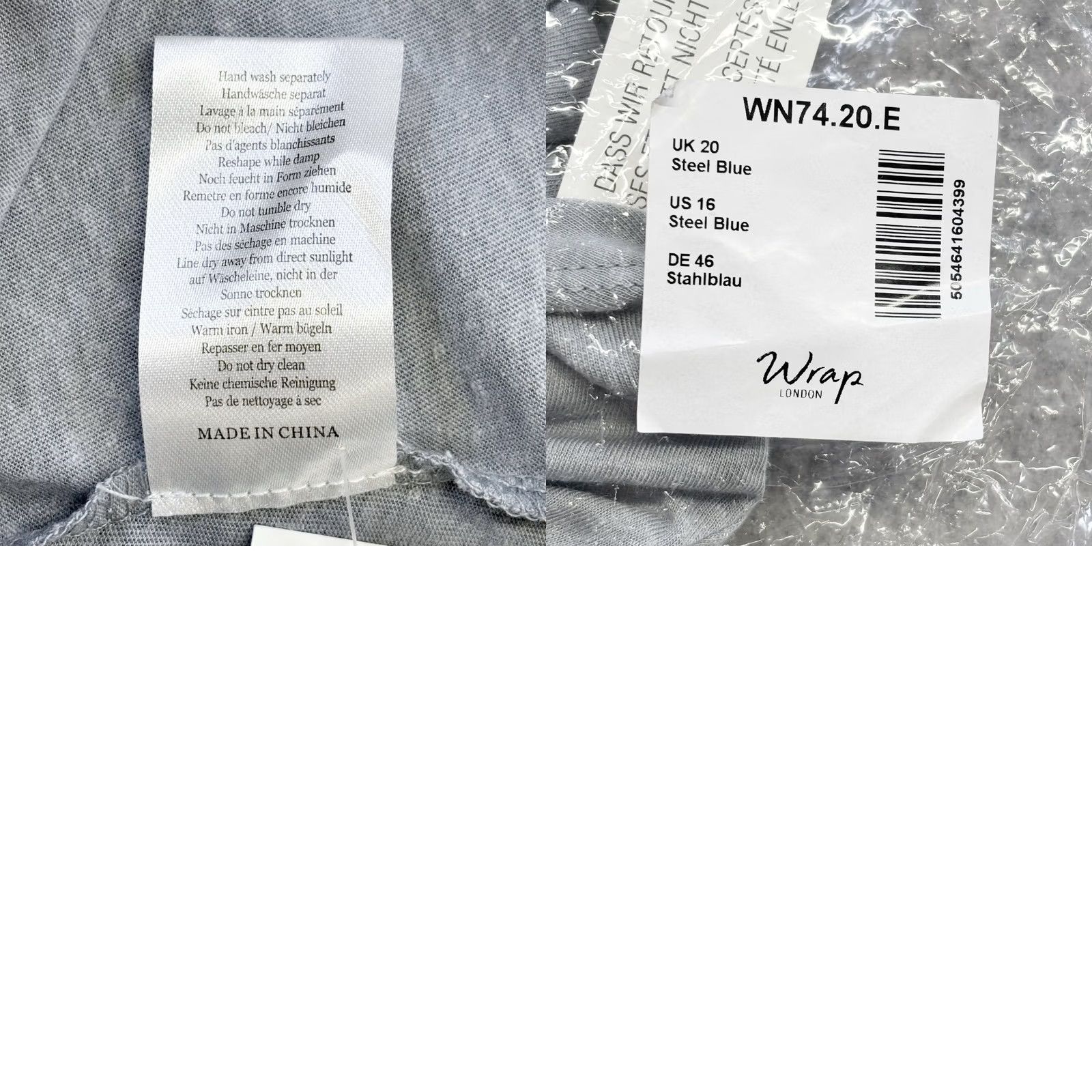 Vintage Wrap London Top UK20 Women’s Steel Blue Long Sleeve BNWT Defect Back Snag Linen Tencel Pullover V-Neck Casual Shirt Ladies Size 3XL / US 20-22 - 8 Thumbnail