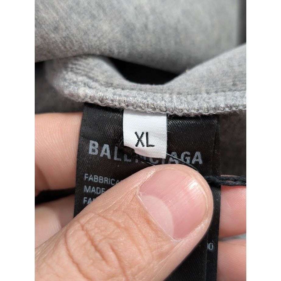 Balenciaga o1rshd1 Fitted Zip Up Hoodie in Heather Grey Size US XL / EU 56 / 4 - 15 Thumbnail