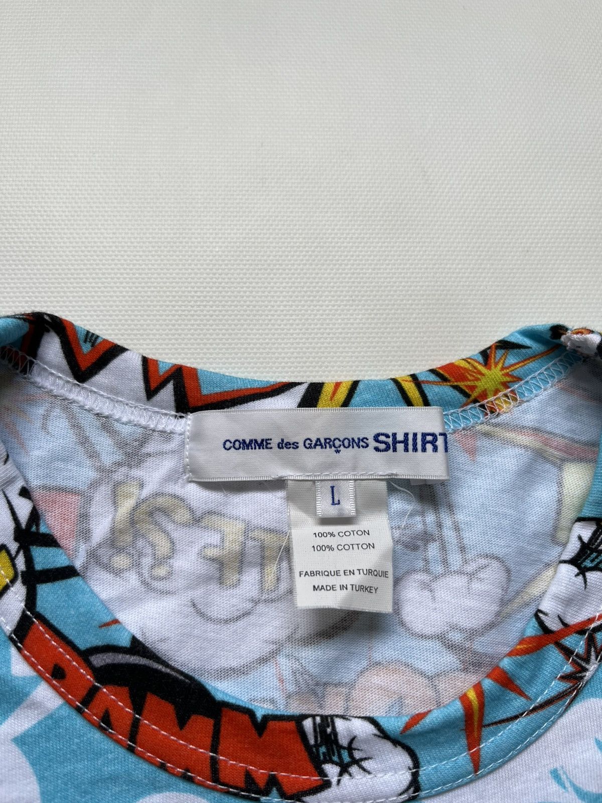 Comme des Garcons SHIRT Comme des Garcons Shirt AW19 "Vertical Comic Print" T-Shirt Size US L / EU 52-54 / 3 - 3 Thumbnail