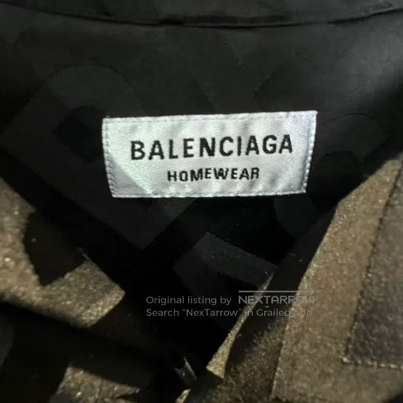 Balenciaga Balenciaga Full Logo Letter Silk Shirt Size XS / US 0-2 / IT 36-38 - 3 Thumbnail