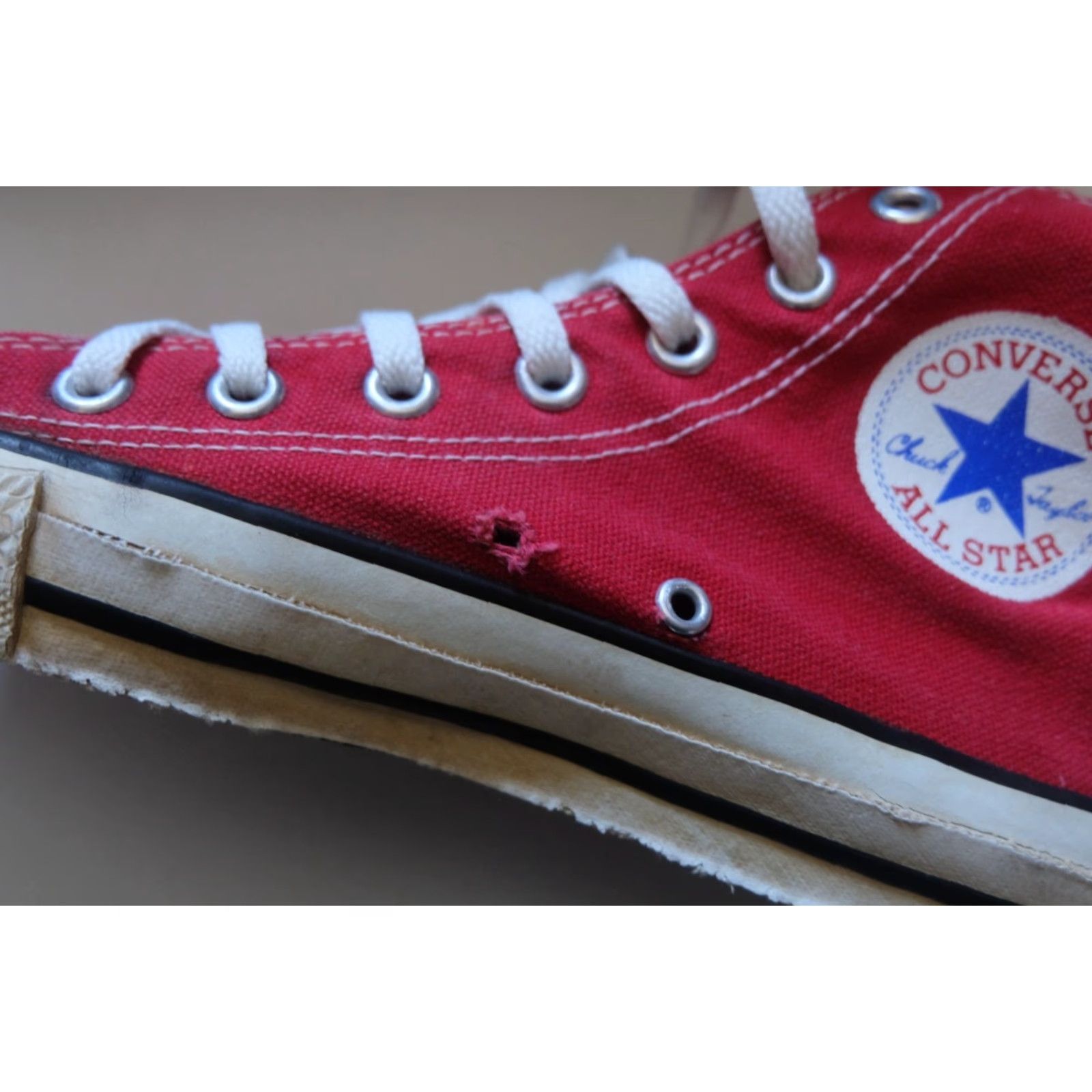 Converse VINTAGE Converse CHUCK TAYLOR HIGH TOP Red SNEAKERS SHOES SZ 5.5 USA MADE 60s 70s Canvas Shoes Boys Mens? Size US S / EU 44-46 / 1 - 7 Thumbnail
