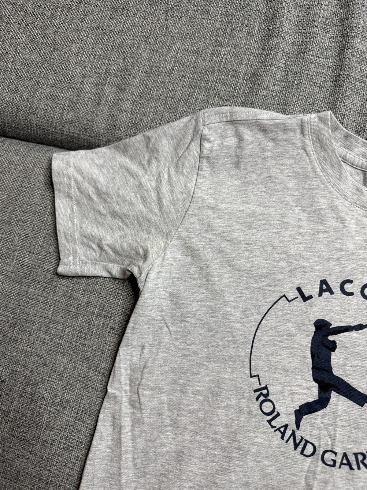 Lacoste Lacoste Roland Garros Big Logo grey T-Shirt Size S / US 4 / IT 40 - 6 Thumbnail