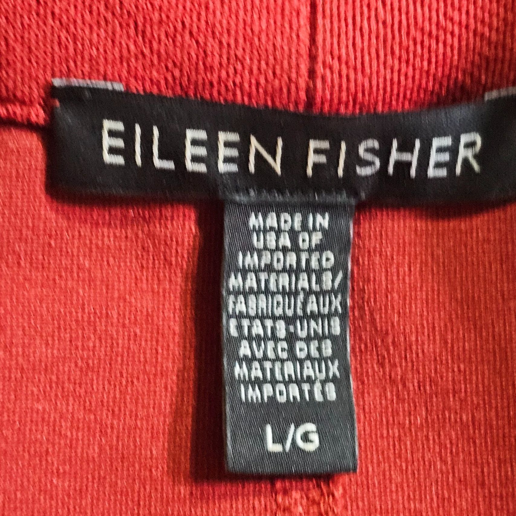 Eileen Fisher Eileen Fisher Jacket Womens L Orange Open Cardigan Pocket Lagenlook Capsule Jacket Size L / US 10 / IT 46 - 3 Thumbnail