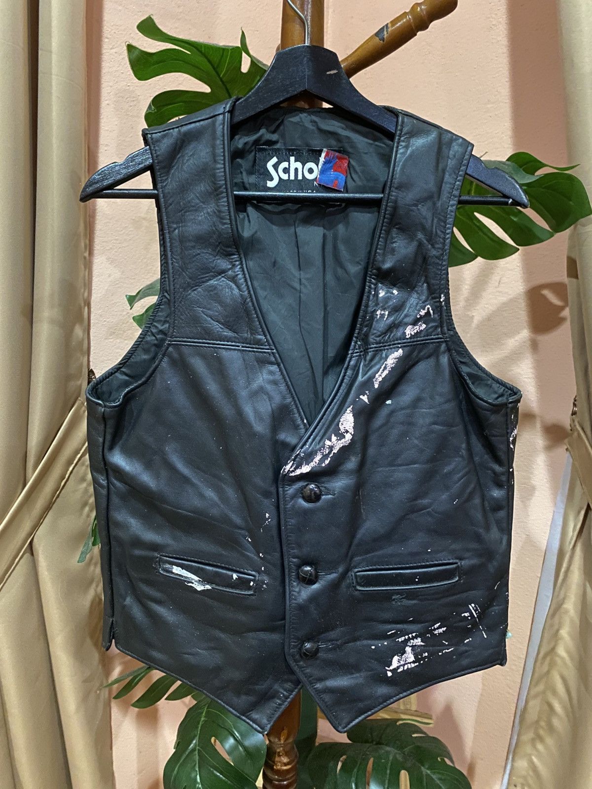 Schott Vintage Schott NYC Black Leather Vest - Made in USA - Size S Size US S / EU 44-46 / 1 - 1 Thumbnail