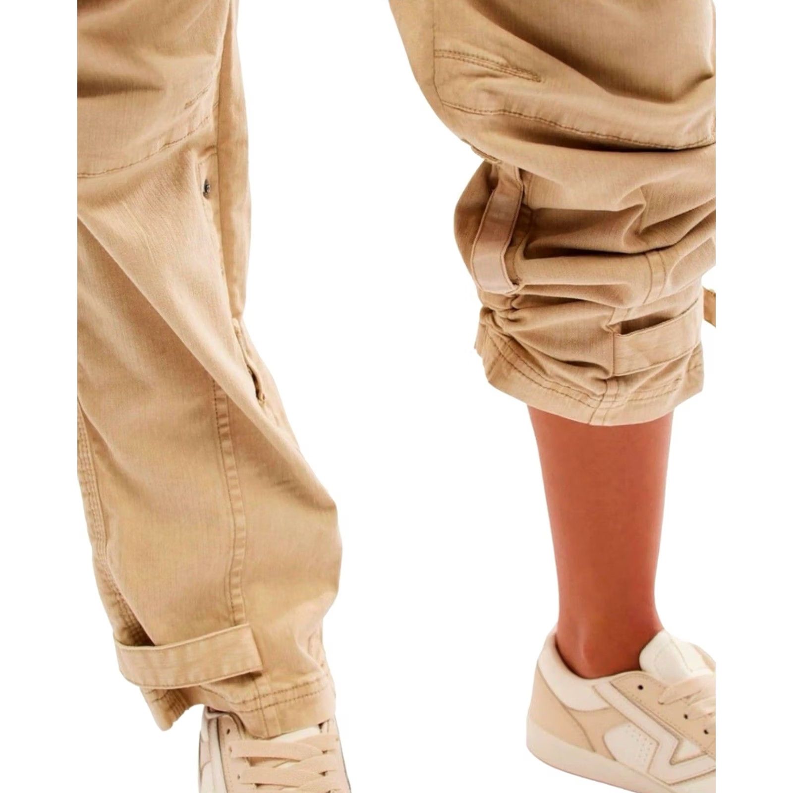 Free People Free People Can't Compare Slouch Cargo Pants Women Small Beige Paratrooper Pants Women's Small Beige Cargo Slouch Paratrooper Size 28" / US 6 / IT 42 - 4 Thumbnail