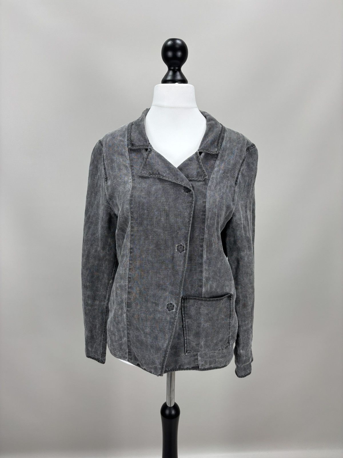OSKA Womens linen jacket OSKA Size 1 Color Gray Size S / US 4 / IT 40 - 1 Thumbnail