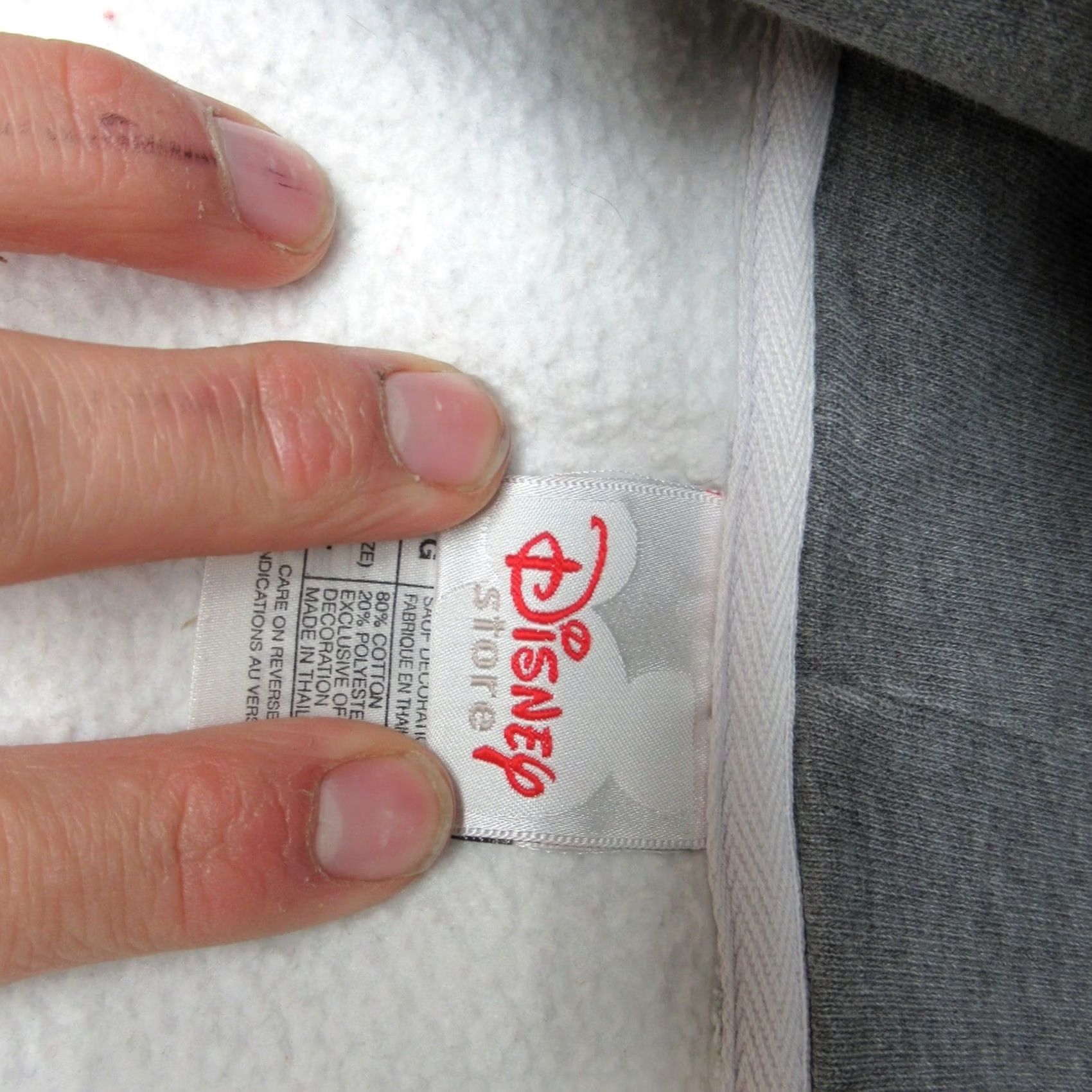 Disney Disney Mickey Mouse Hoodie Womens L Gray Fleece Full Zip Boxy Sweatshirt VTG Size L / US 10 / IT 46 - 4 Thumbnail