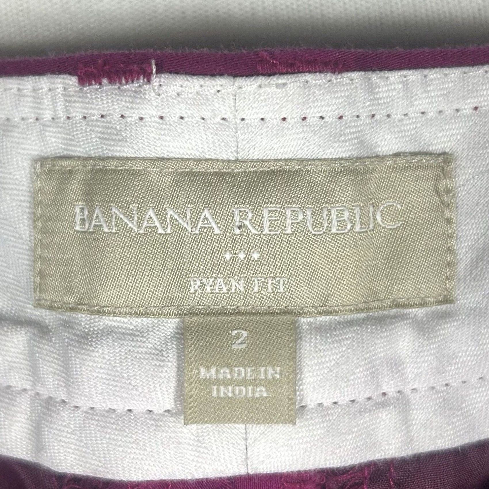 Banana Republic Banana Republic Ryan Fit Ankle Pants Womens Size 2 Pink Stretch Formal Work Regular Size 26" / US 2 / IT 38 - 4 Thumbnail