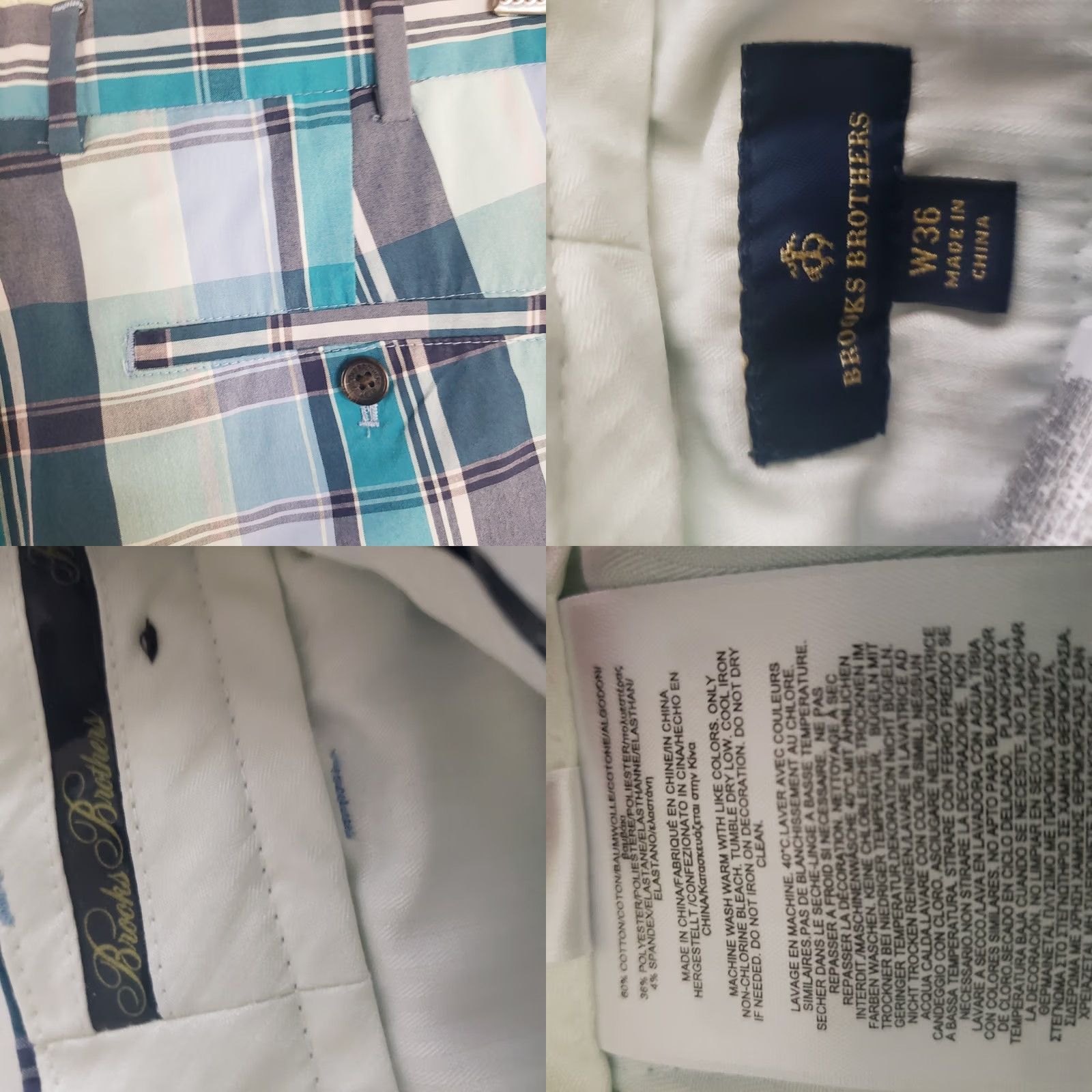 Brooks Brothers Brooks Brothers Mens 36 Blue Multicolor Plaid Golf Shorts 8” Inseam Size US 36 / EU 52 - 8 Thumbnail