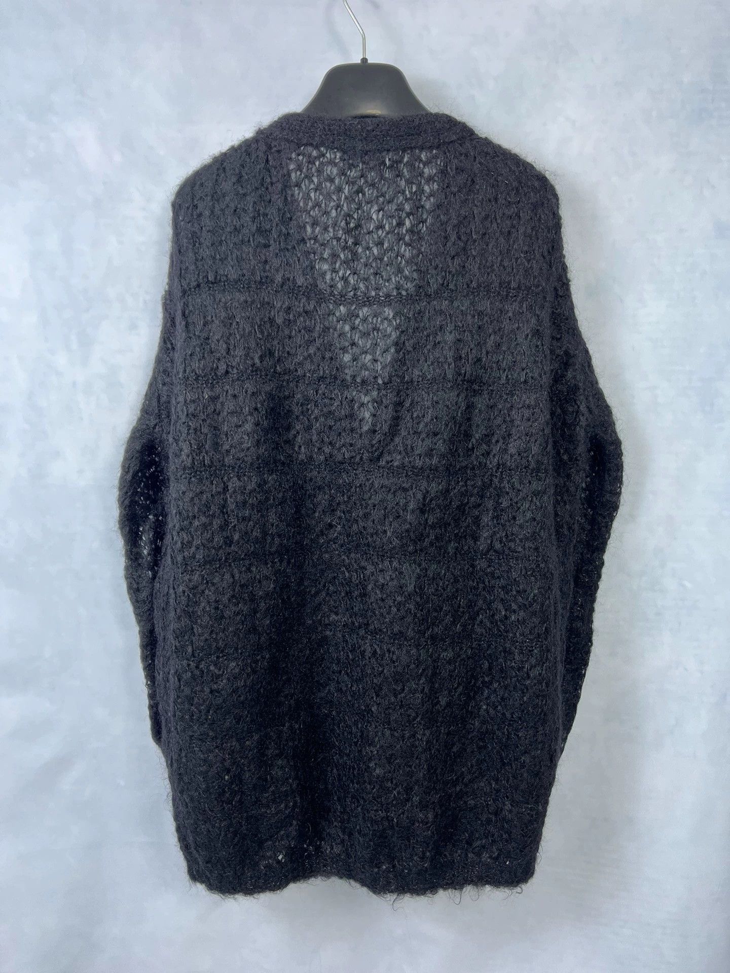 Saint Laurent Paris SLP 13fw Black Feather Texture Oversized Cardigan S Size US S / EU 44-46 / 1 - 2 Thumbnail