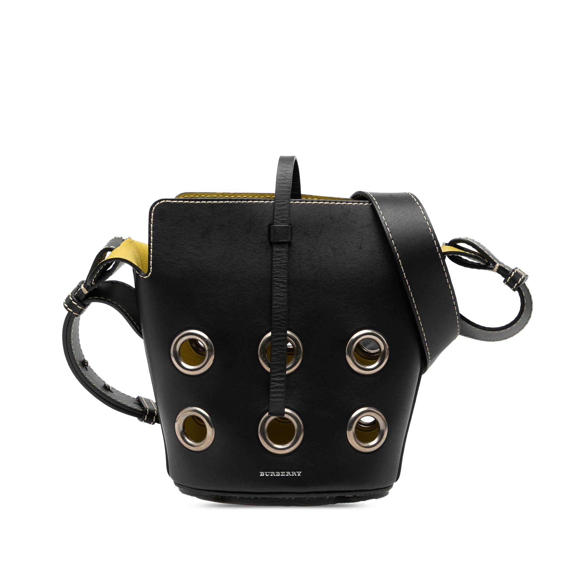 Burberry Burberry Mini Leather Grommet Bucket Bag Size ONE SIZE - 1 Thumbnail