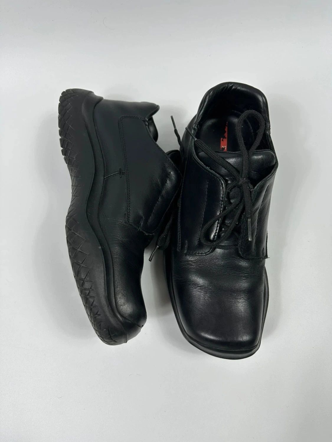 Prada Prada Sport FW1999 Black Leather Vibram Puddle Loafer Size US 10 / EU 43 - 3 Thumbnail