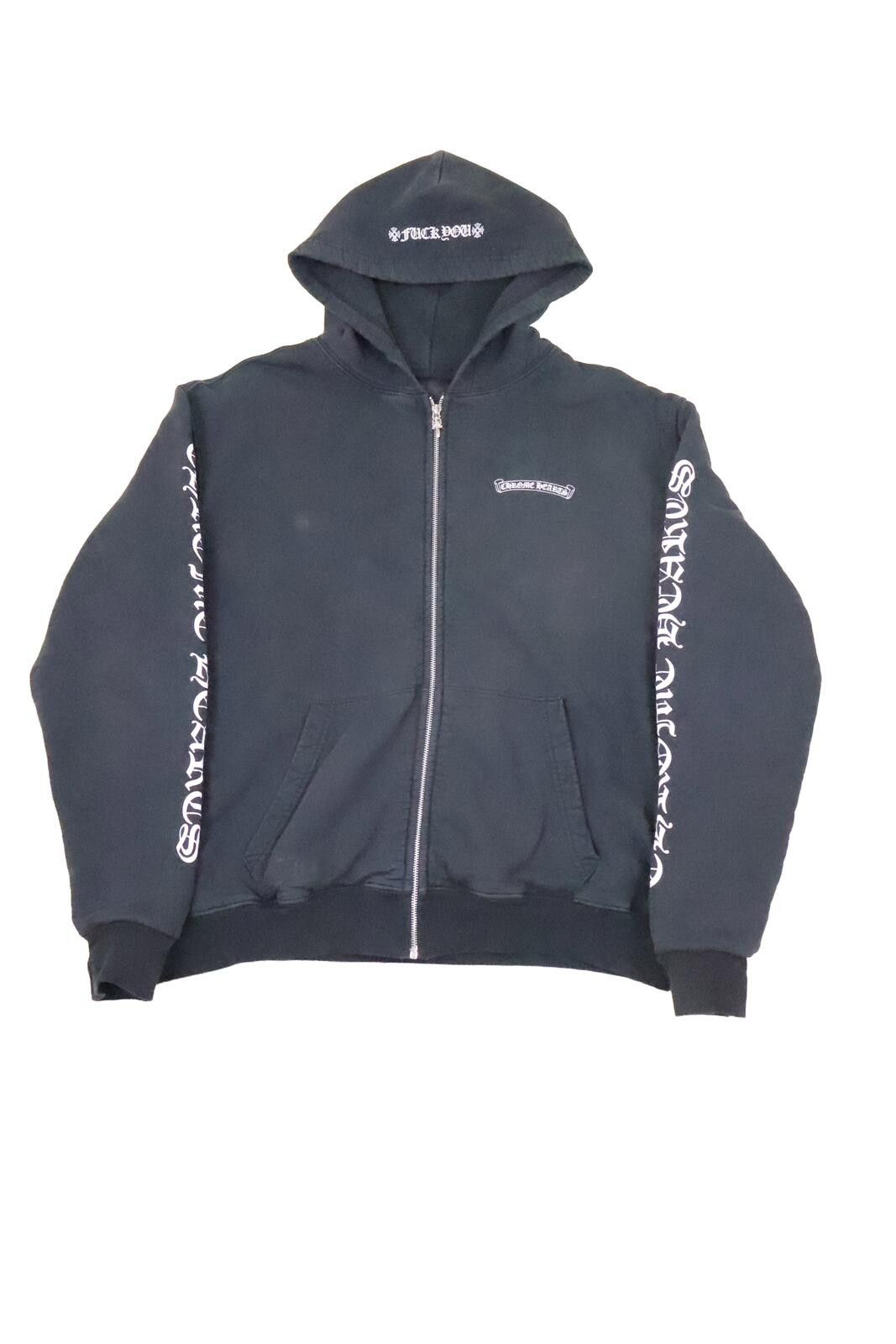 Chrome Hearts o1rshd1 Logo Zip Hoodie in Black | Grailed