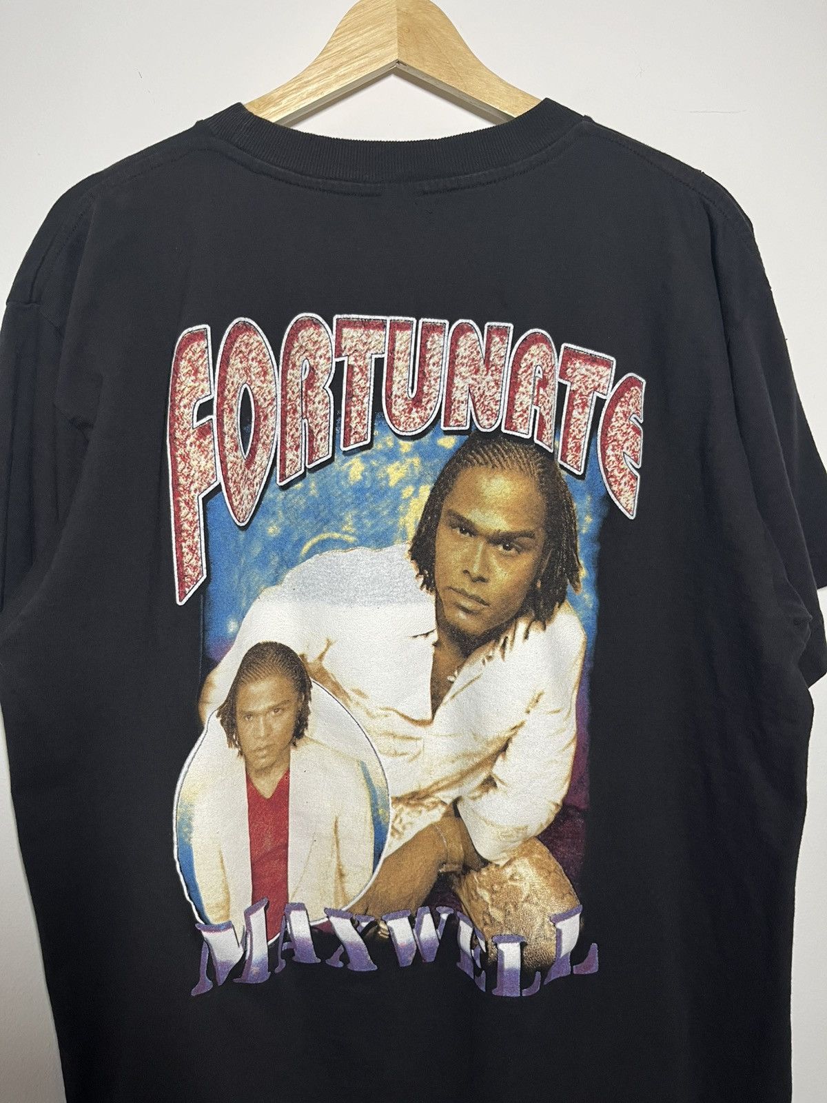 Rap Tees Vintage Maxwell Fortunate Rap Tee XL Single Stitch 90s Size US XL / EU 56 / 4 - 4 Thumbnail