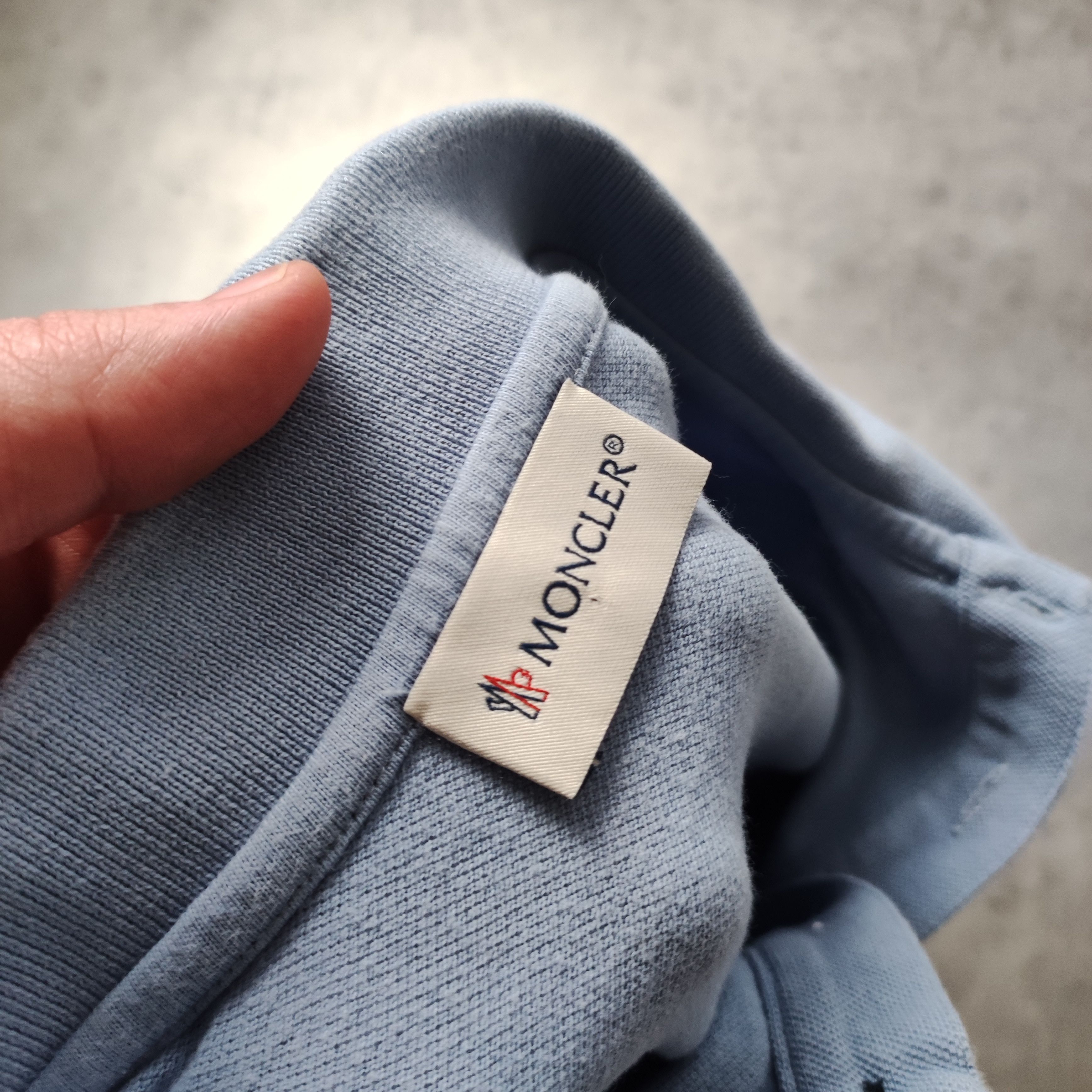Moncler RARE Moncler Maglia Manica Longsleeve Gray-Blue Polo Shirt Size S / US 4 / IT 40 - 6 Thumbnail