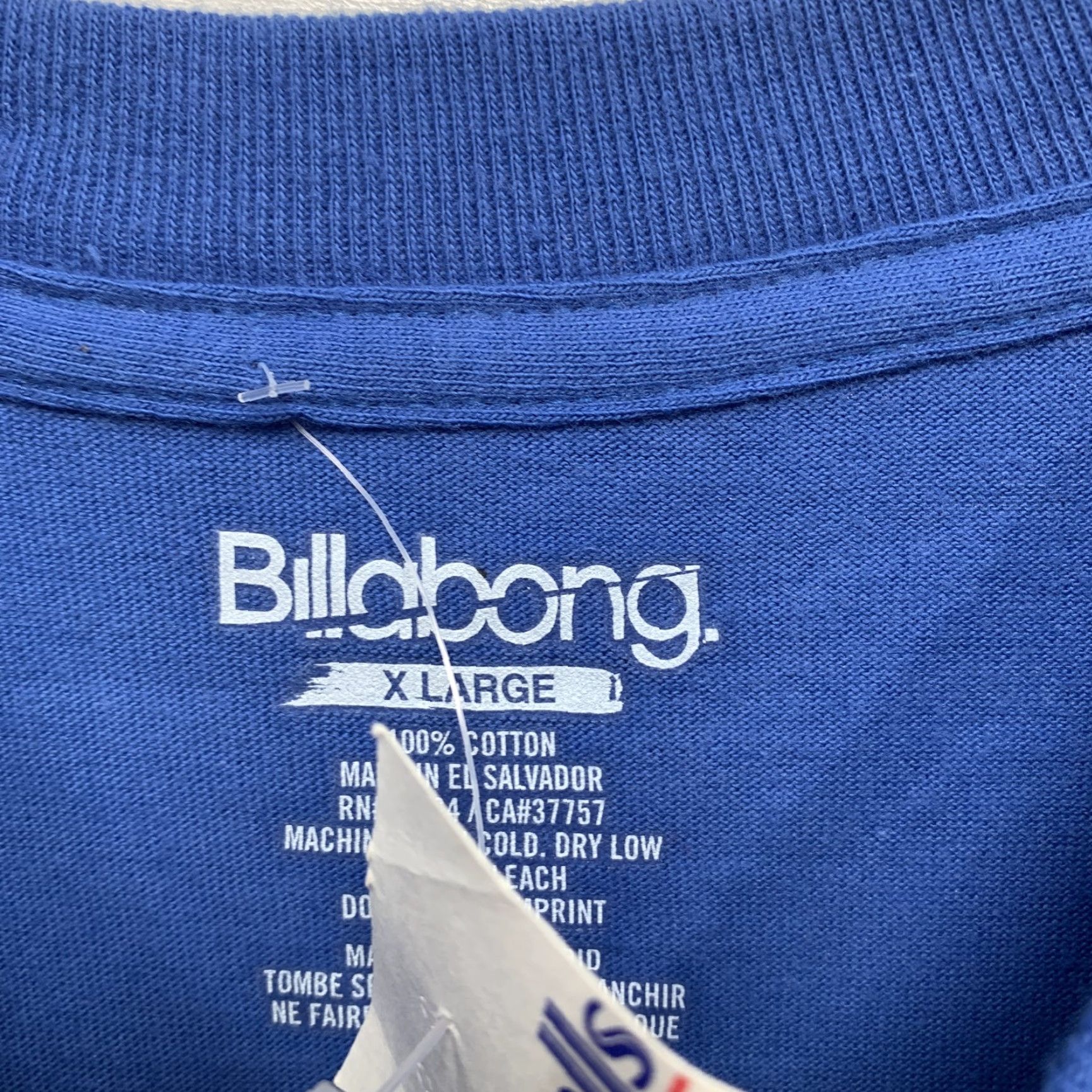 Billabong VINTAGE Billabong Graphic Shirt Blue XL Short Sleeve Skater Surfer Tee Mens Size US XL / EU 56 / 4 - 2 Thumbnail