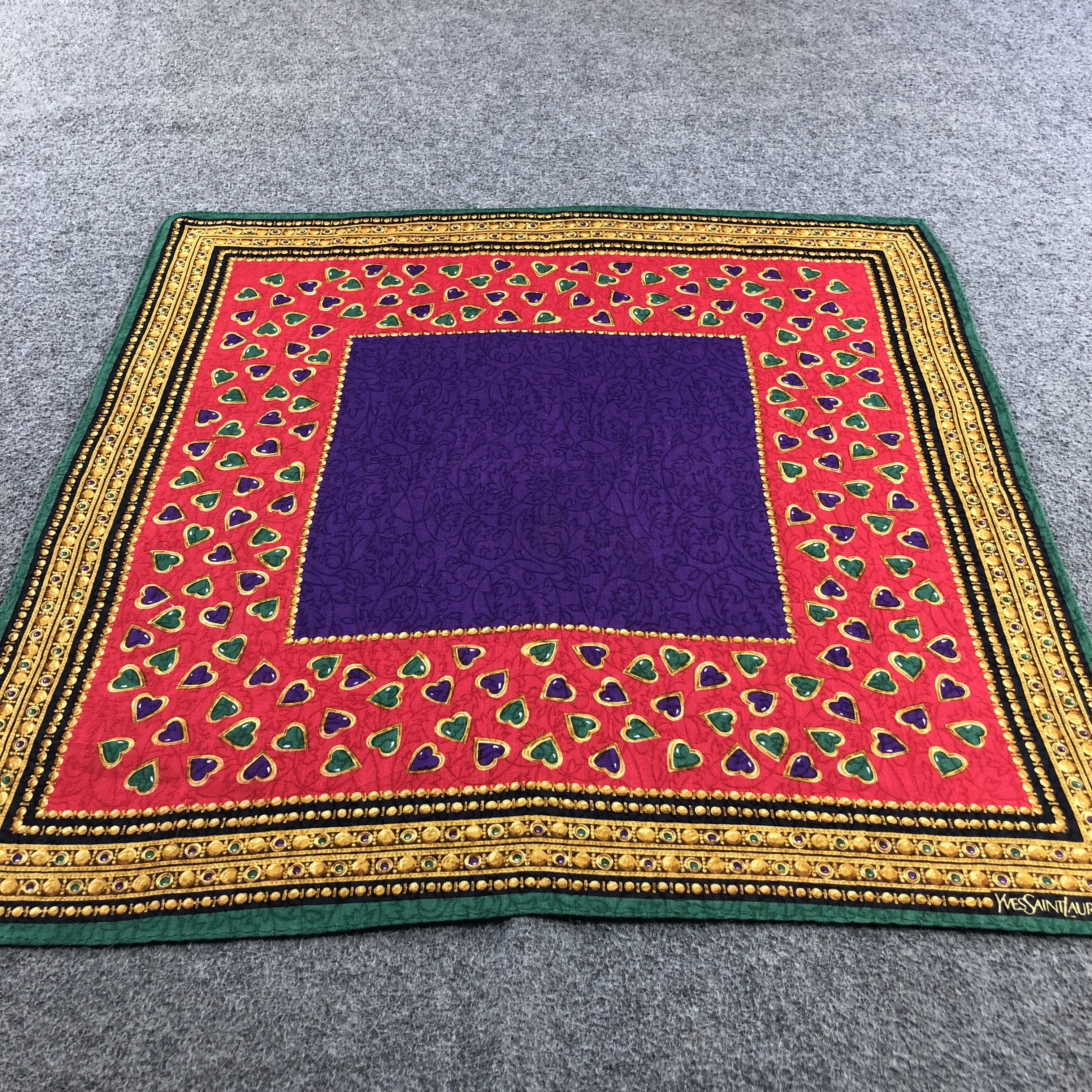 Yves Saint Laurent Yves Saint Laurent Handkerchief Neckerchief Bandana H2629 Size ONE SIZE - 4 Thumbnail