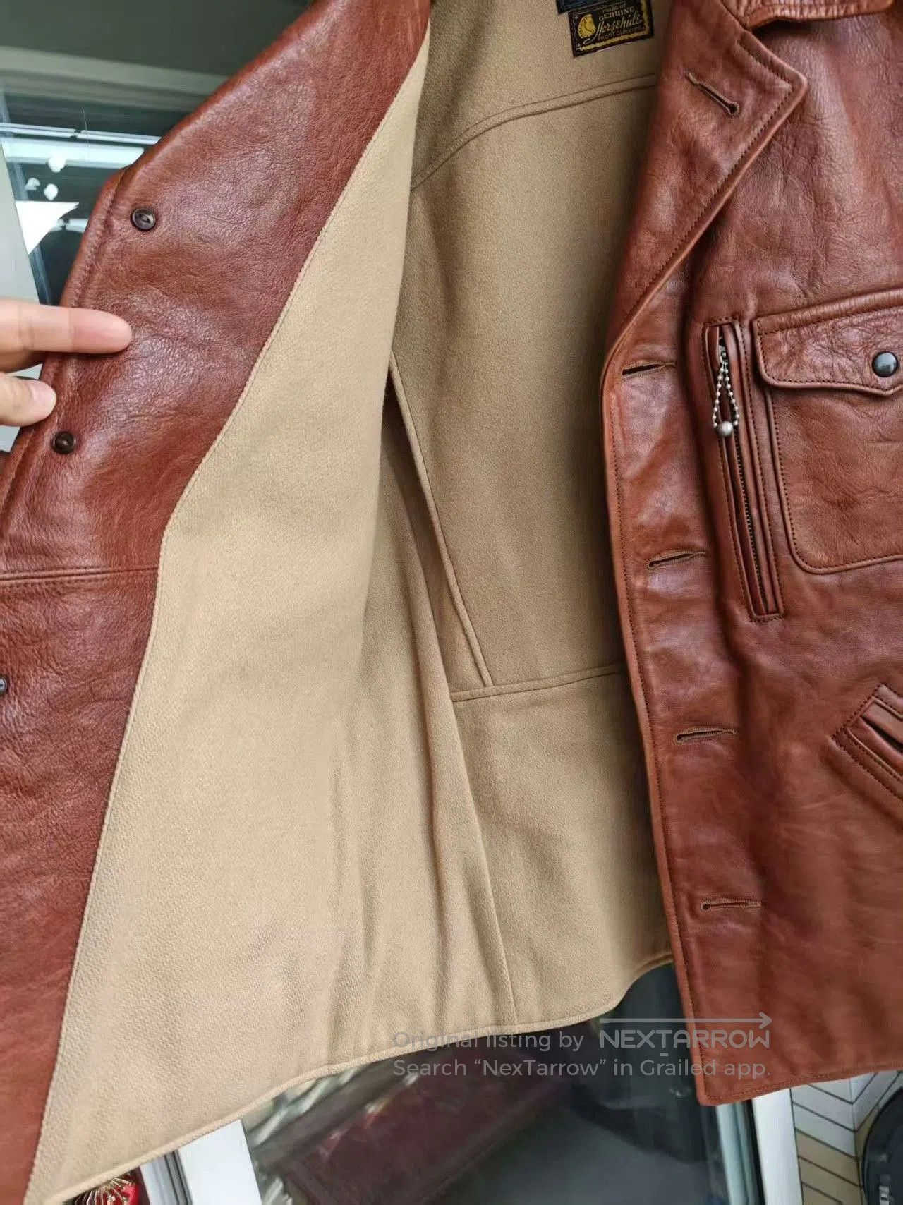 Rainbow Country California Bear 1940s Horsehide Leather Jacket. Size US S / EU 44-46 / 1 - 6 Thumbnail