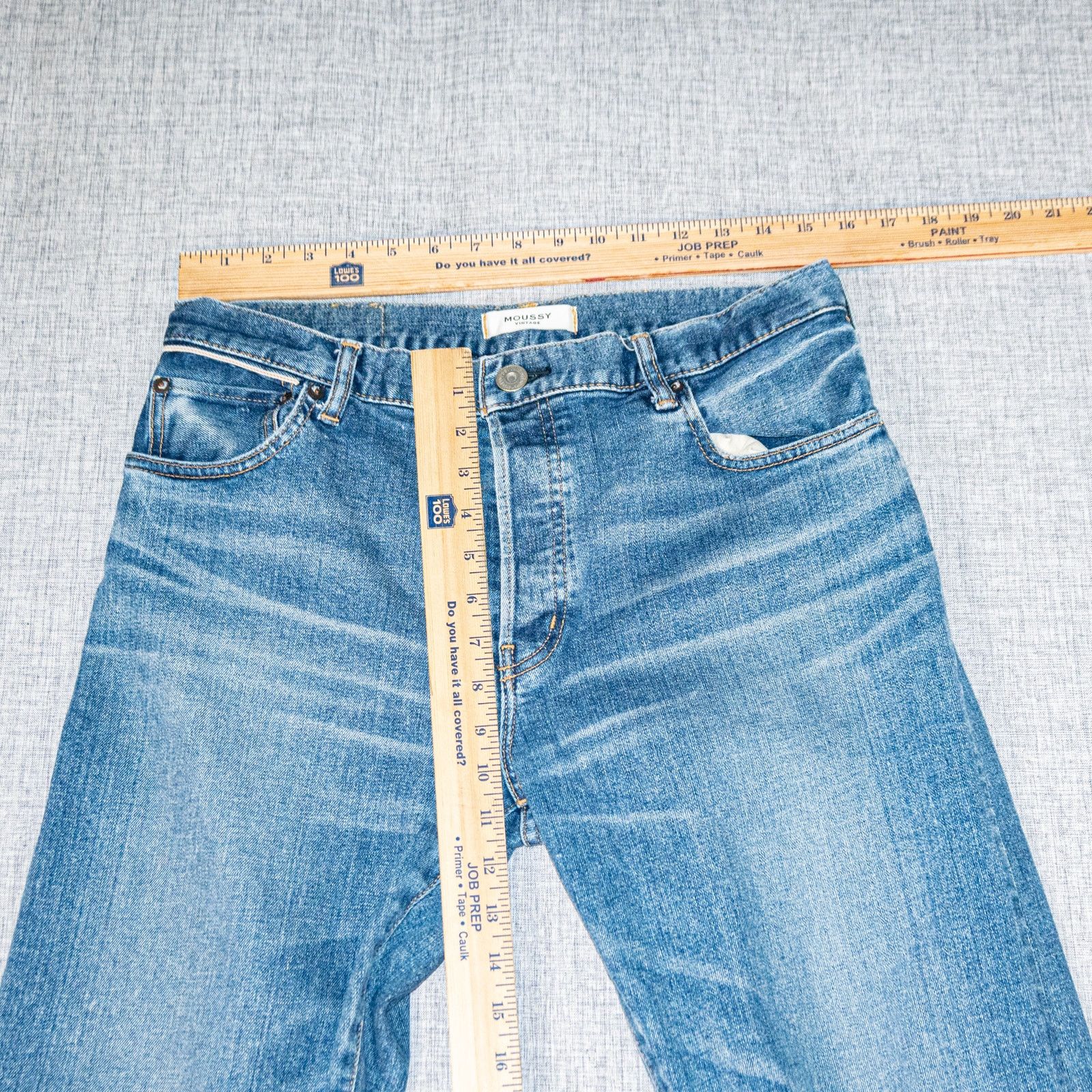 MOUSSY MOUSSY Vintage Harris Straight Denim Jeans fray Step Hem Size 31" - 6 Thumbnail