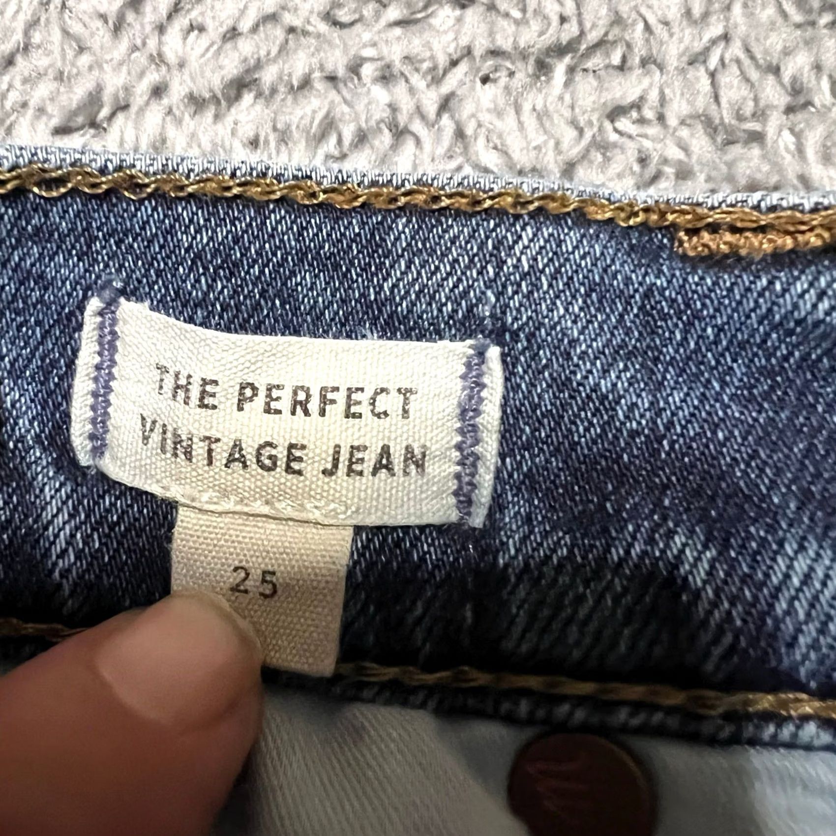 Madewell VINTAGE Madewell Jeans Womens 25 High Rise Perfect Denim Blue Pants Regular Ankle Girls? Size 42" / US 20 - 5 Thumbnail