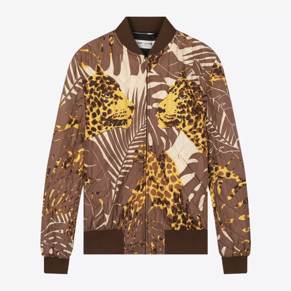 Saint Laurent Paris Saint Laurent Leopard Print Quilted Bomber Size US S / EU 44-46 / 1 - 1 Thumbnail