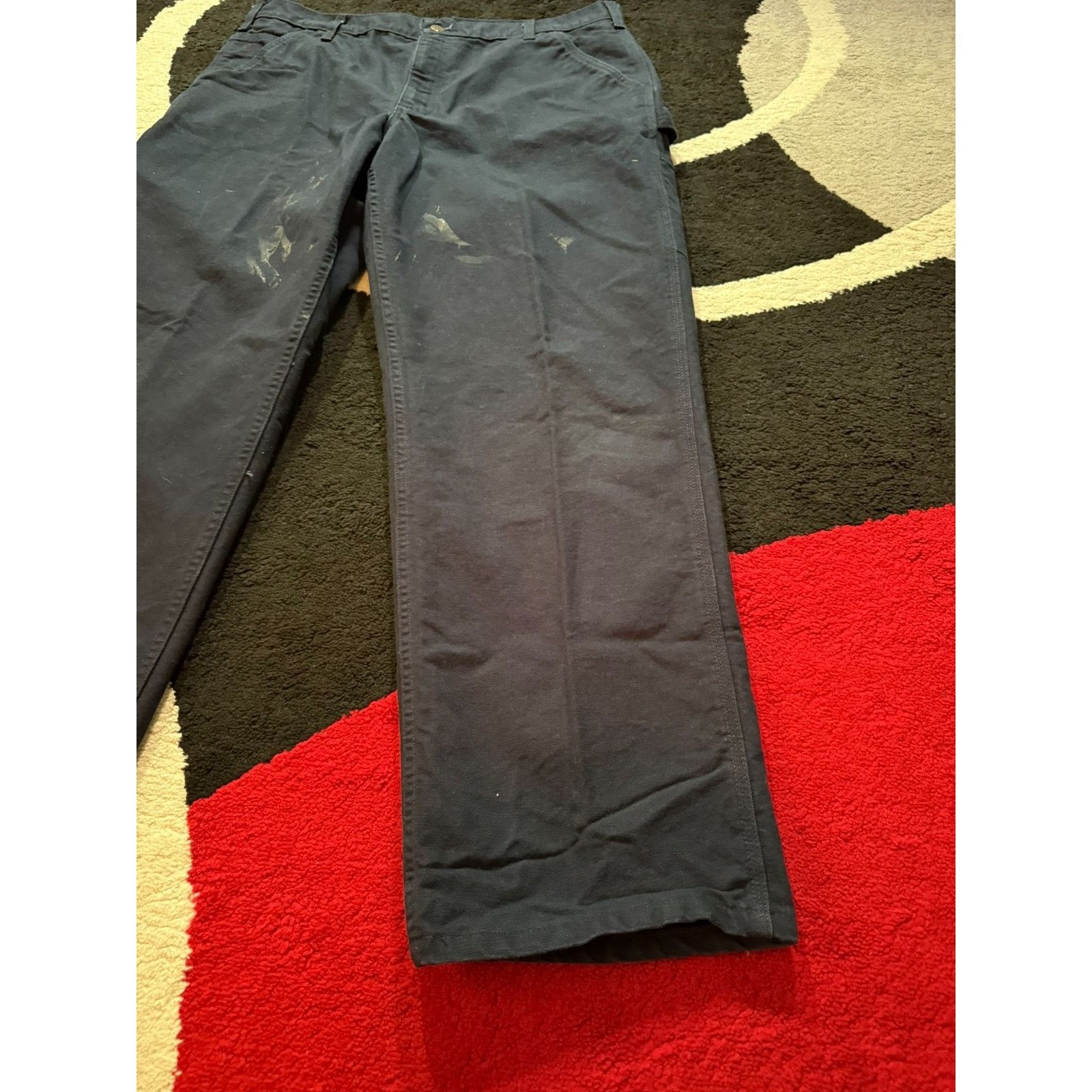 Carhartt Carhartt B11 Mens 38x32 Navy Work Pants Heavyweight USA Made Size US 38 / EU 54 - 7 Thumbnail