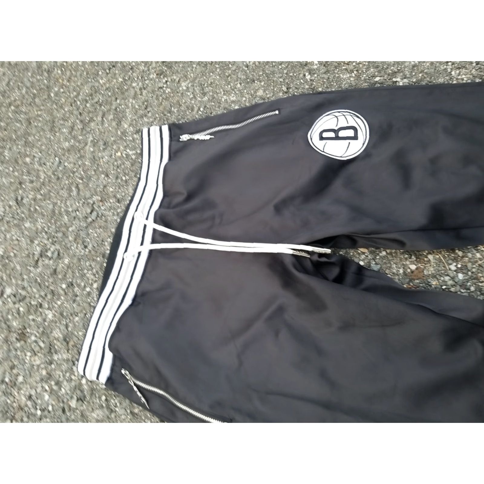 Pro Standard PRO STANDARD MENS Tracksuit 2 Piece Brooklyn Nets jogger pants SIZE L Black Pockets Drawstring Basketball Size 42R - 2 Thumbnail