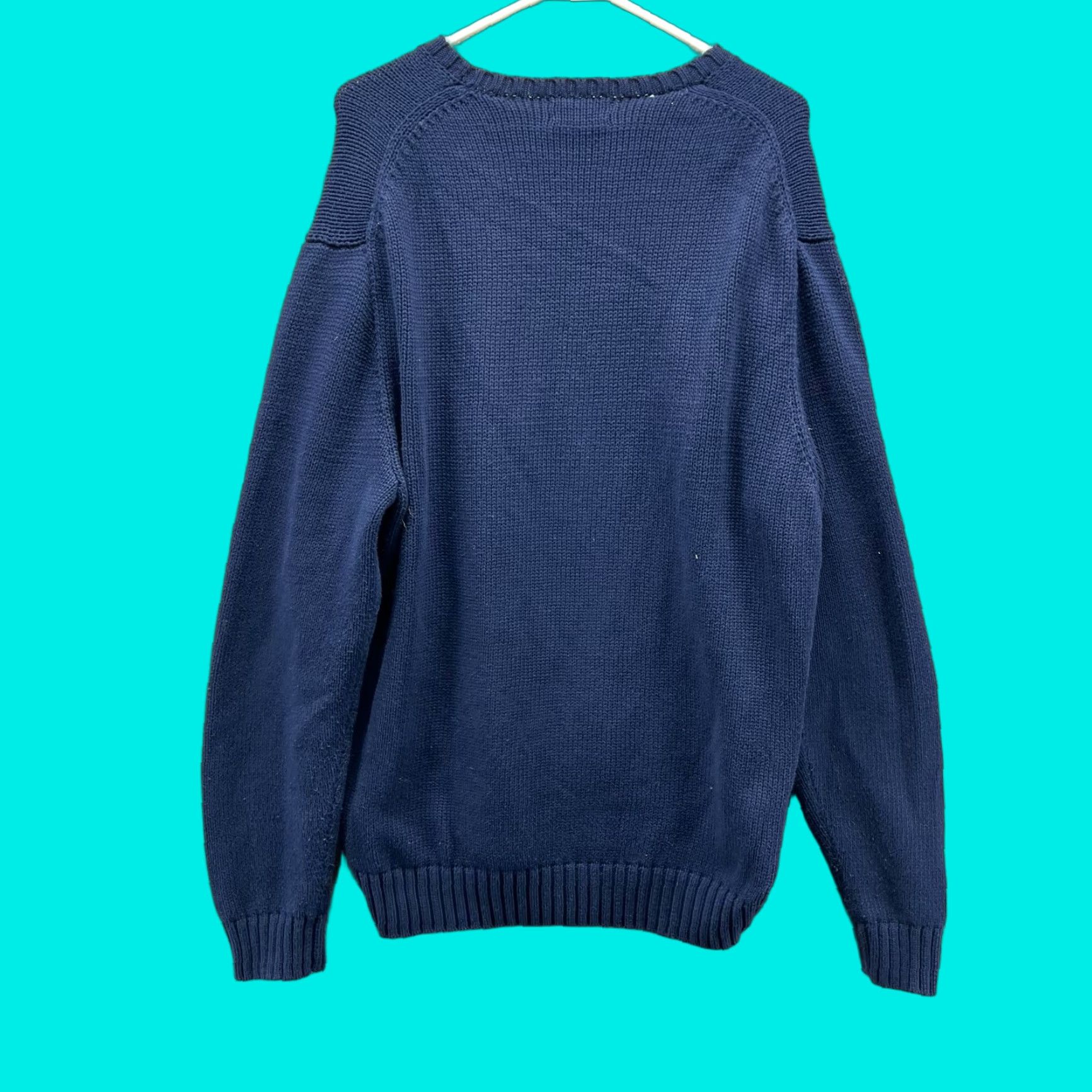 Polo Ralph Lauren VINTAGE Polo Ralph Lauren Sweater Mens XL Blue Navy Pullover Fleece Pony Knit Crew Neck Size US XL / EU 56 / 4 - 1 Thumbnail
