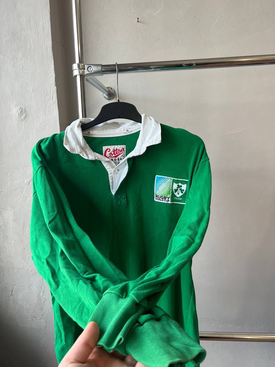 Cotton Traders 1989 WORLD CUP IRB IRELAND TEAM RUGBY UNION JERSEY SHIRT SZL Size US L / EU 52-54 / 3 - 10 Thumbnail