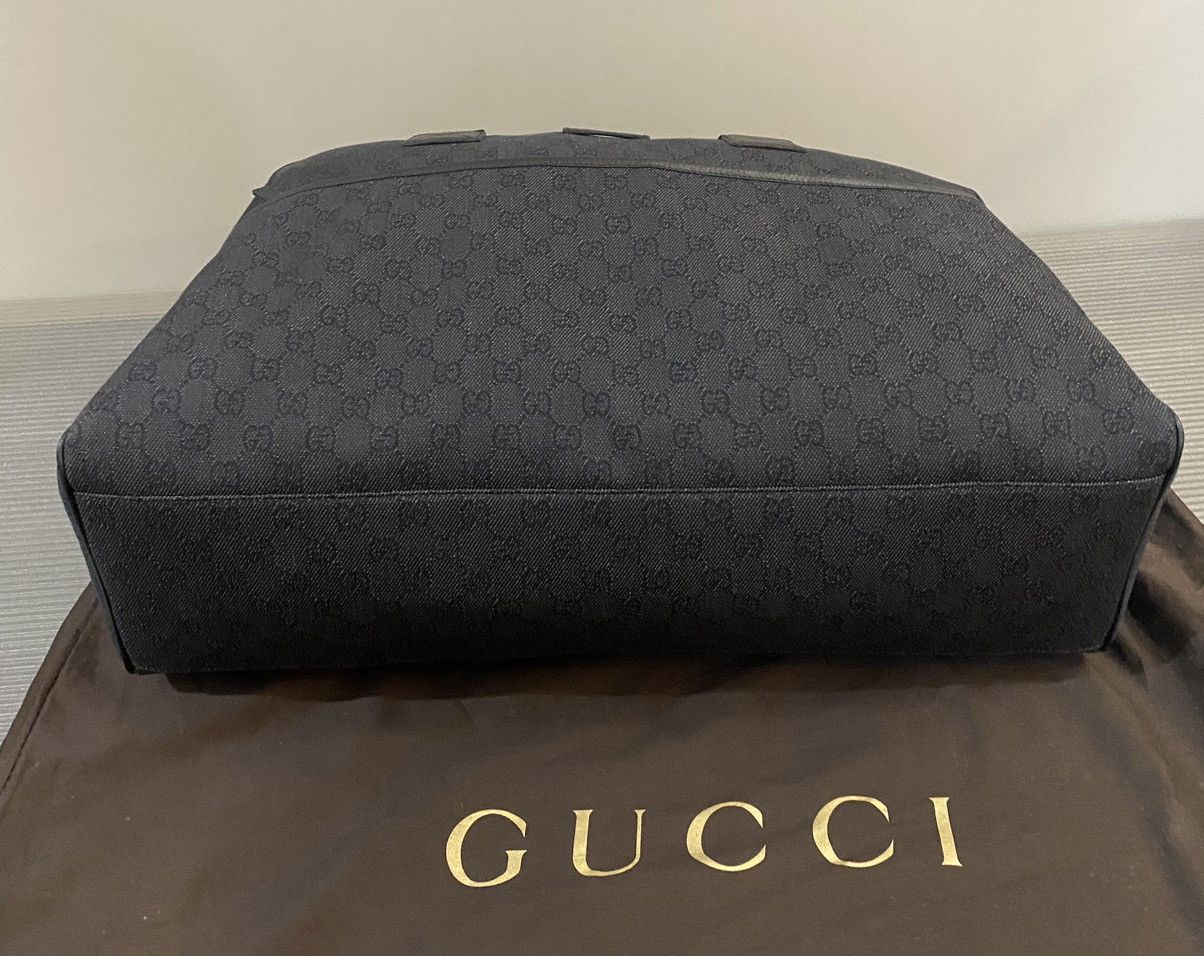 Gucci Gucci 🇮🇹 Nero GG kanvas/leather carry all bowler unisex NEW Size ONE SIZE - 17 Thumbnail
