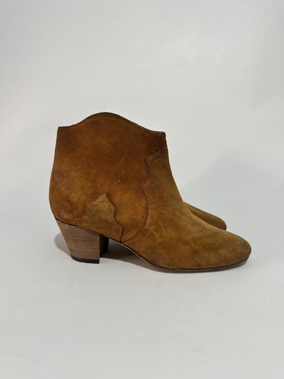 Isabel Marant ISABEL MARANT BROWN SUEDE DICKER ANKLE BOOT 38EU Size US 8 / IT 38 - 4 Thumbnail