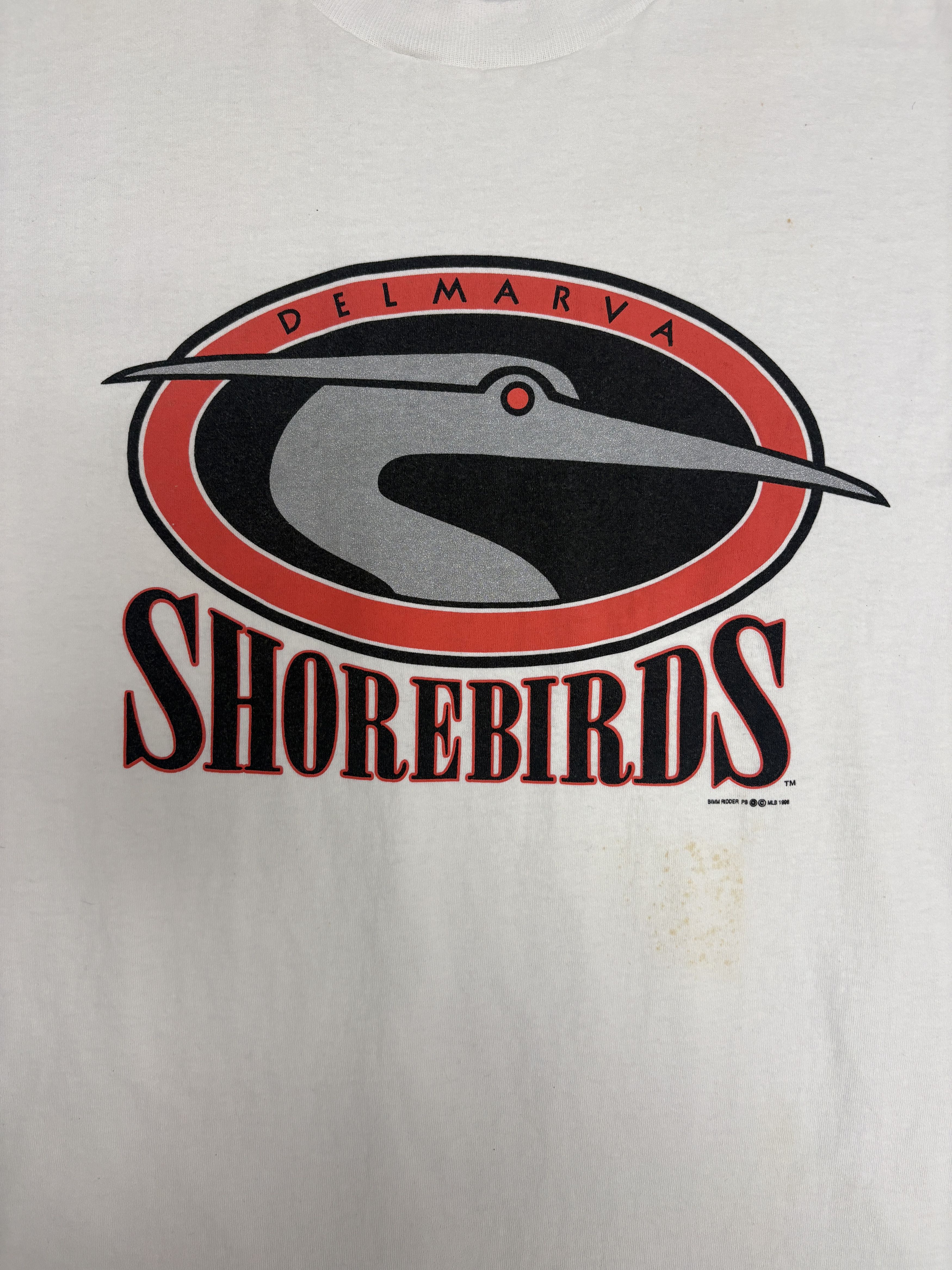 Vintage Delmarva Shorebirds Vintage MiLB White T-Shirt Tee Size US XL / EU 56 / 4 - 2 Thumbnail