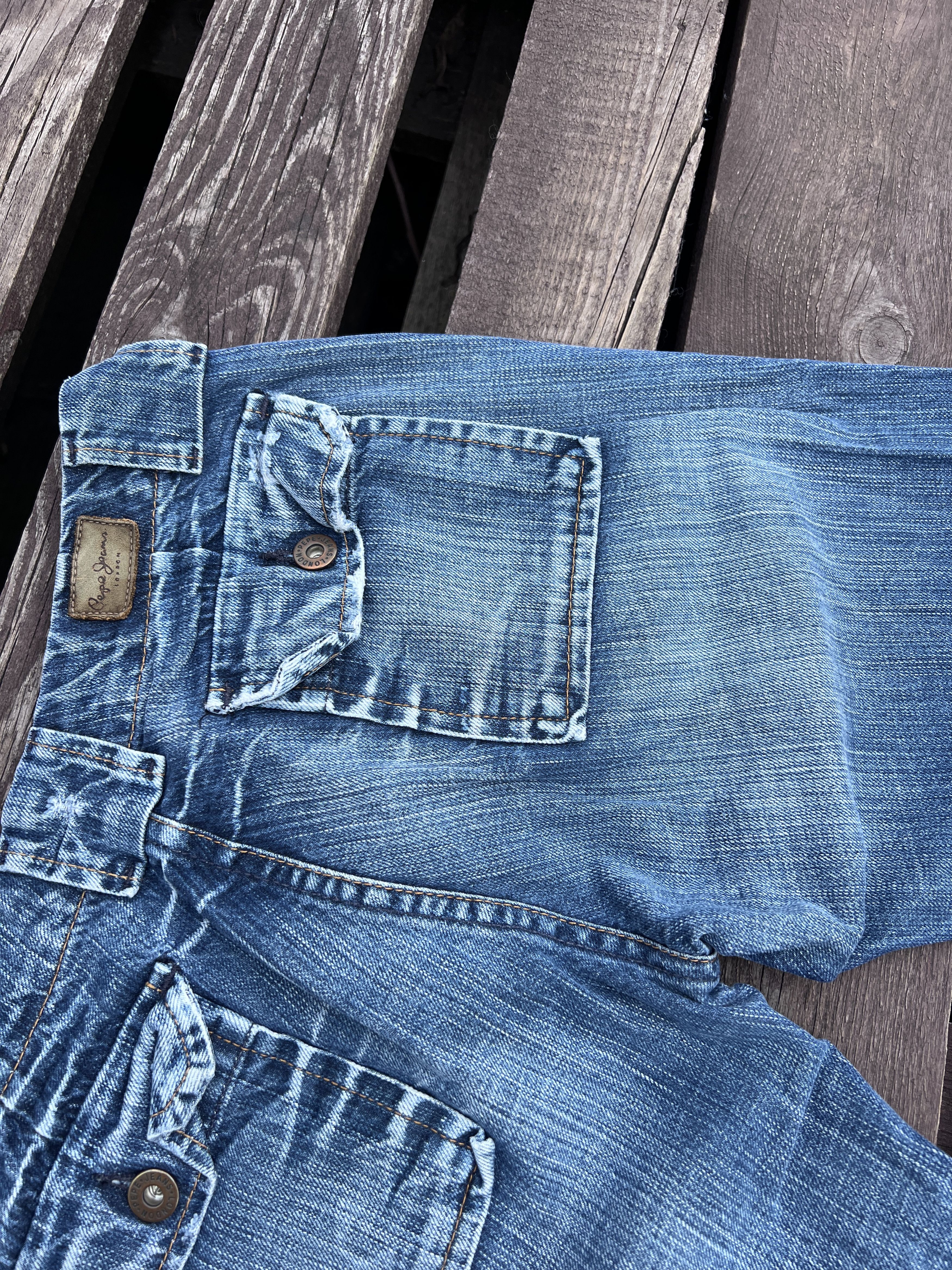 Pepe Jeans Vintage Y2K Pepe Jeans Flare Jeans Washed Denim Bootcut Size 28" / US 6 / IT 42 - 6 Thumbnail