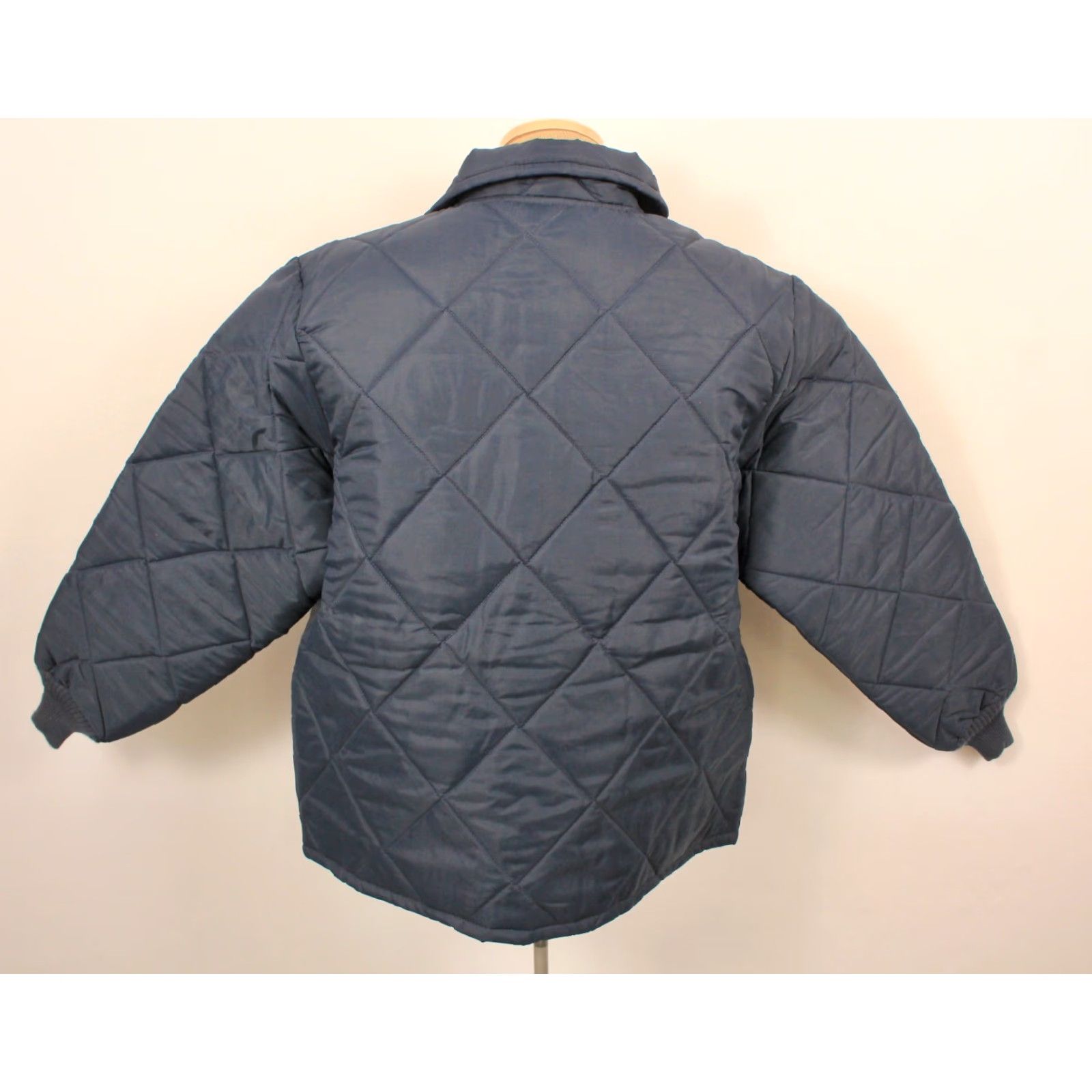 Vintage VINTAGE Big Smith Jacket Mens 70s Quilted Puffer Wool? Nylon Blue XL 70s Quilt Jacket Mens Size US XL / EU 56 / 4 - 2 Thumbnail