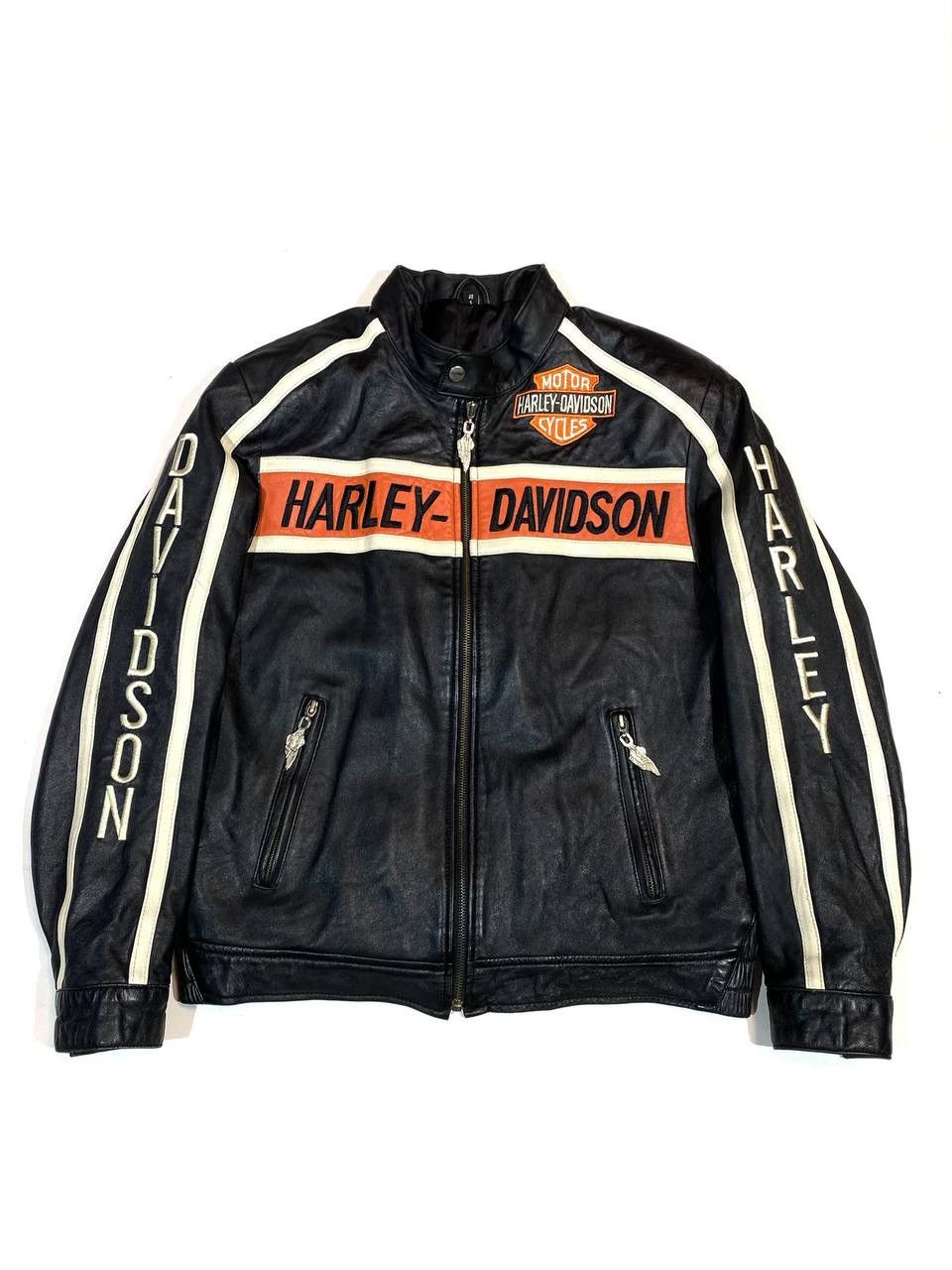 Harley Davidson Harley Davidson Motorcycle Biker Leather Jacket Racing Size US S / EU 44-46 / 1 - 1 Thumbnail