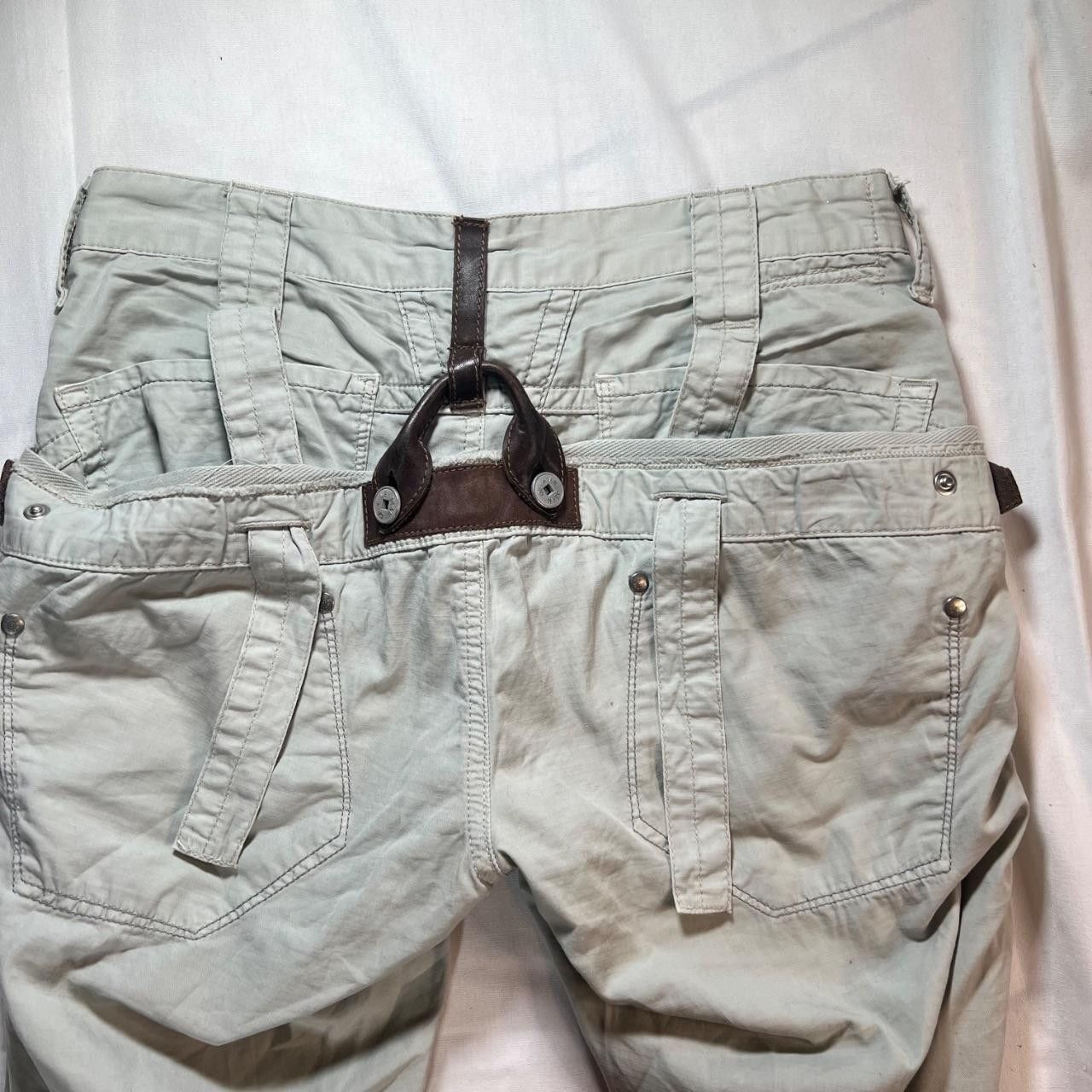 Marithe + Francois Girbaud Marithé + François Girbaud Men's Grey and Brown Trousers Size US 29 - 7 Thumbnail