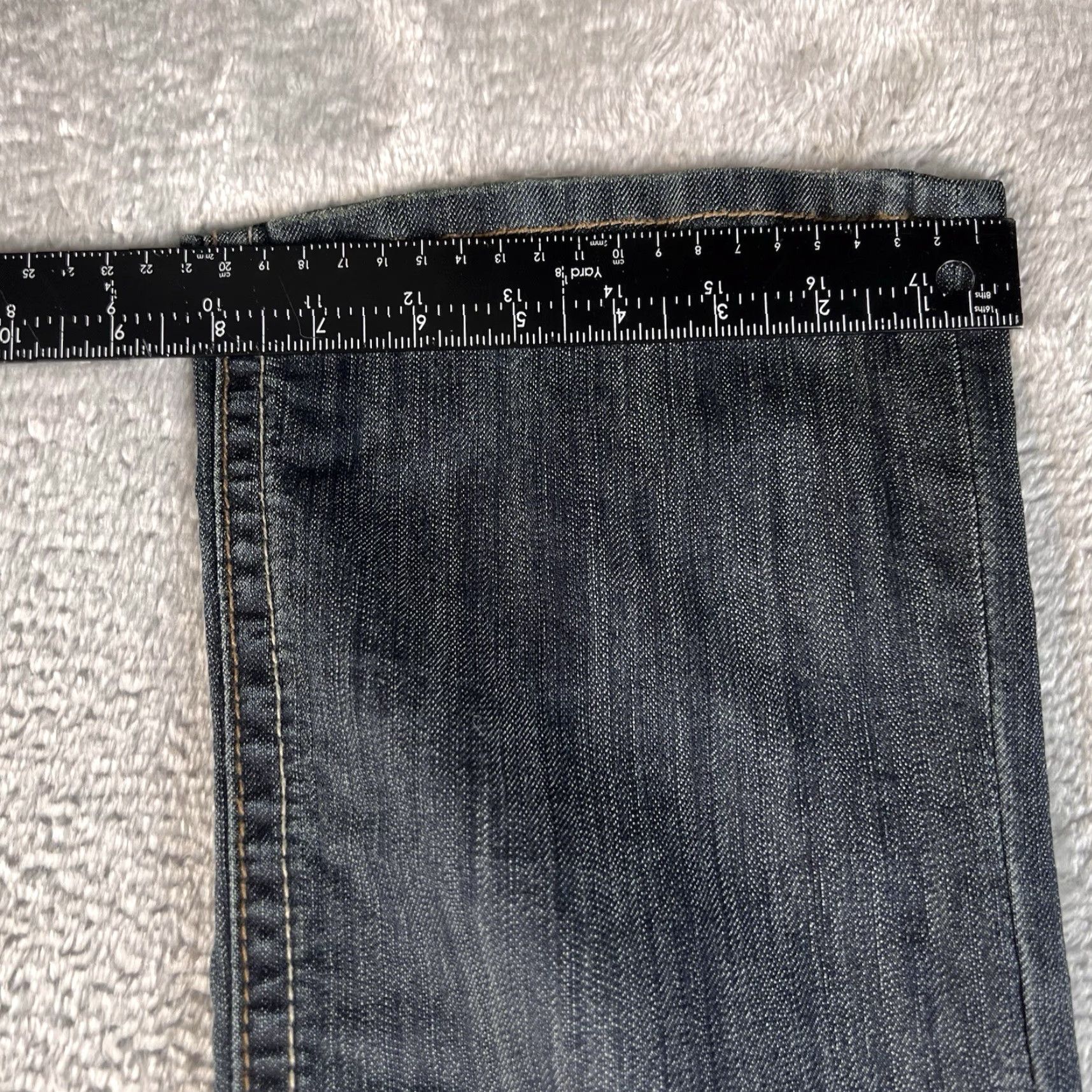 Vintage VTG 1st Kiss Jeans Bootcut Womens 5 Blue Dark Wash Distressed Y2K NWT Size 27" / US 4 / IT 40 - 6 Thumbnail