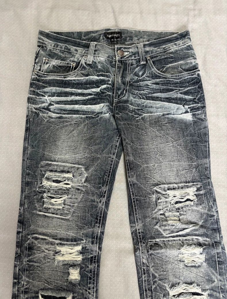 Yohji Yamamoto Vintage Distressed Denim Jeans with Patches-2506 Size 33" - 3 Thumbnail
